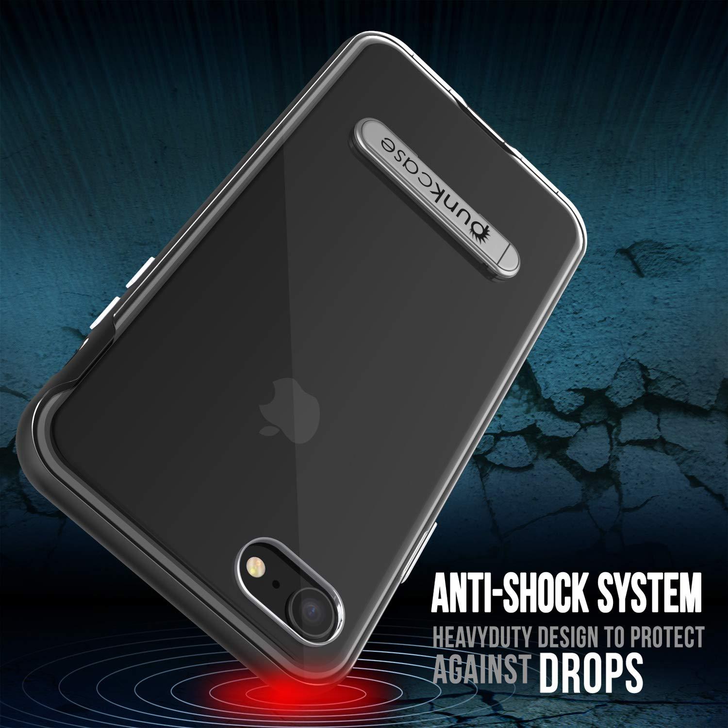 PunkCase iPhone SE (4.7") Lucid 3.0 Screen Protector W/ Anti-Shock Case [Black]