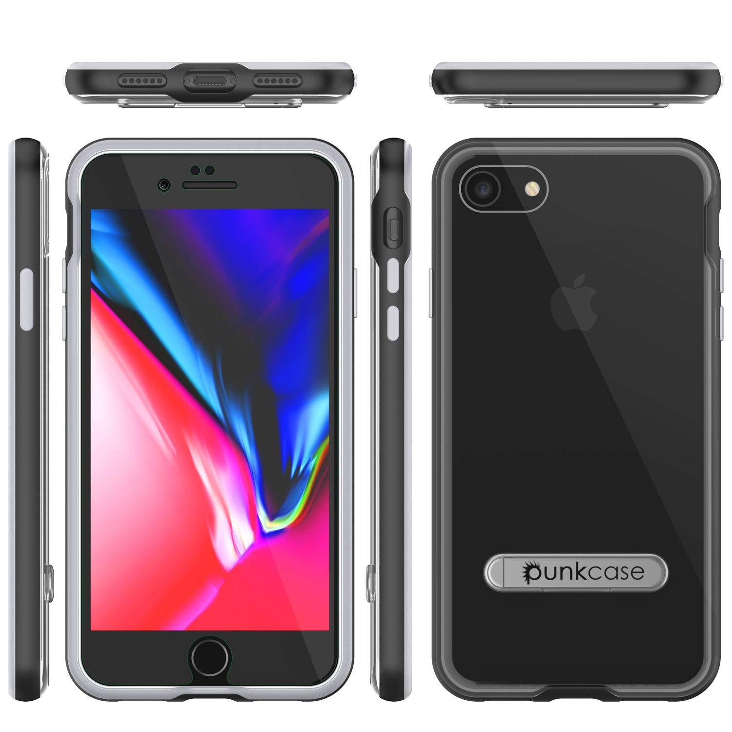 PunkCase iPhone SE (4.7") Lucid 3.0 Screen Protector W/ Anti-Shock Case [Black]