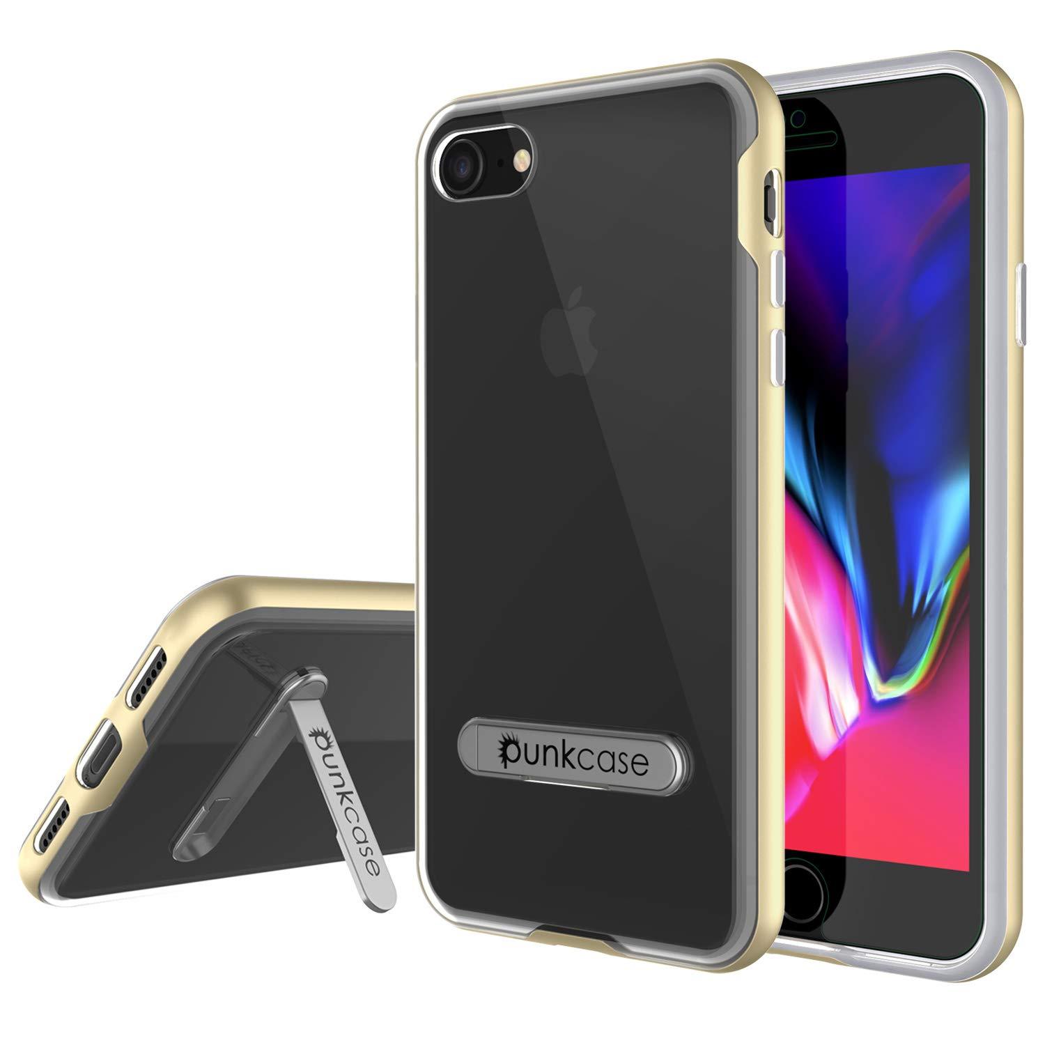 PunkCase iPhone SE (4.7") Lucid 3.0 Screen Protector W/ Anti-Shock Case [Gold]