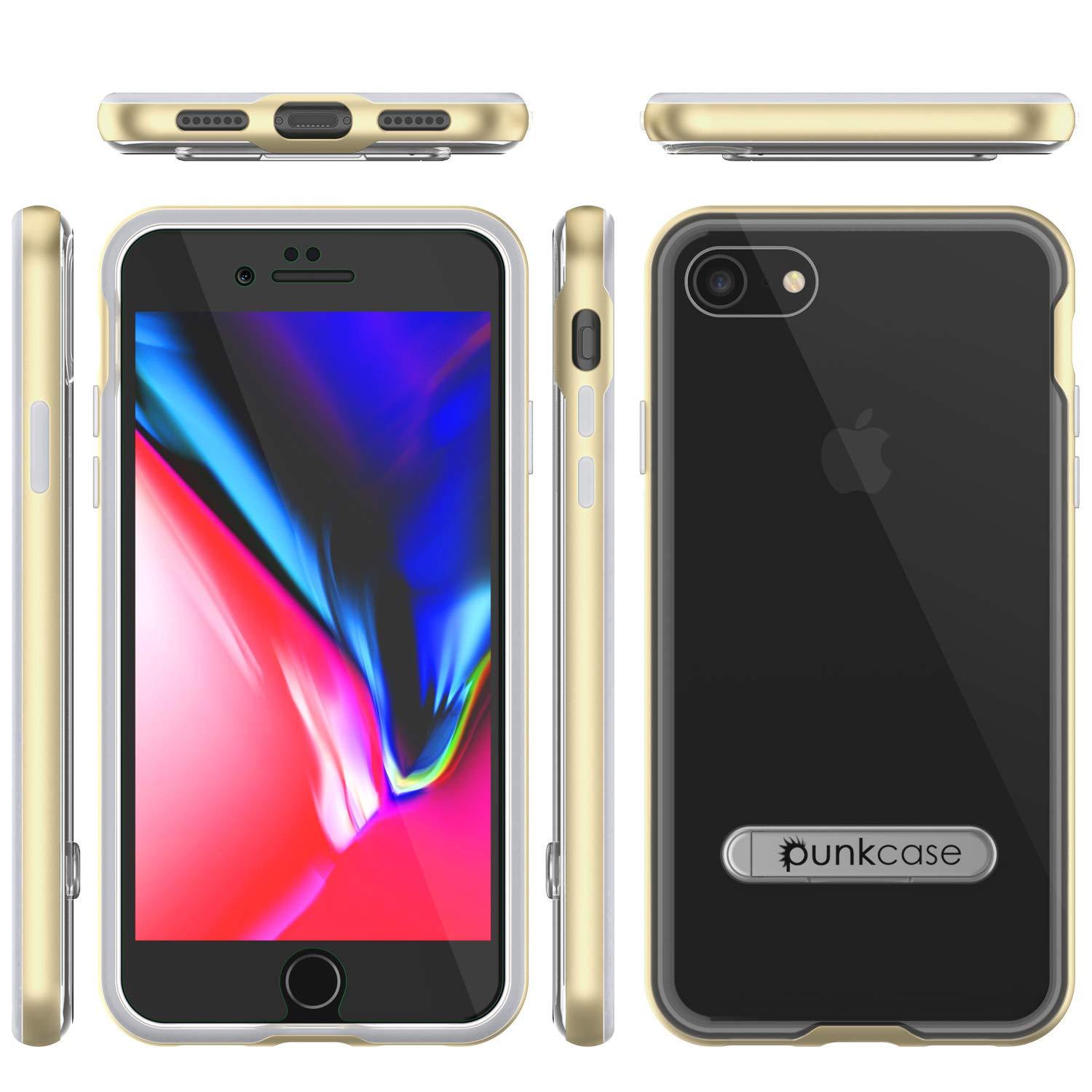 PunkCase iPhone SE (4.7") Lucid 3.0 Screen Protector W/ Anti-Shock Case [Gold]