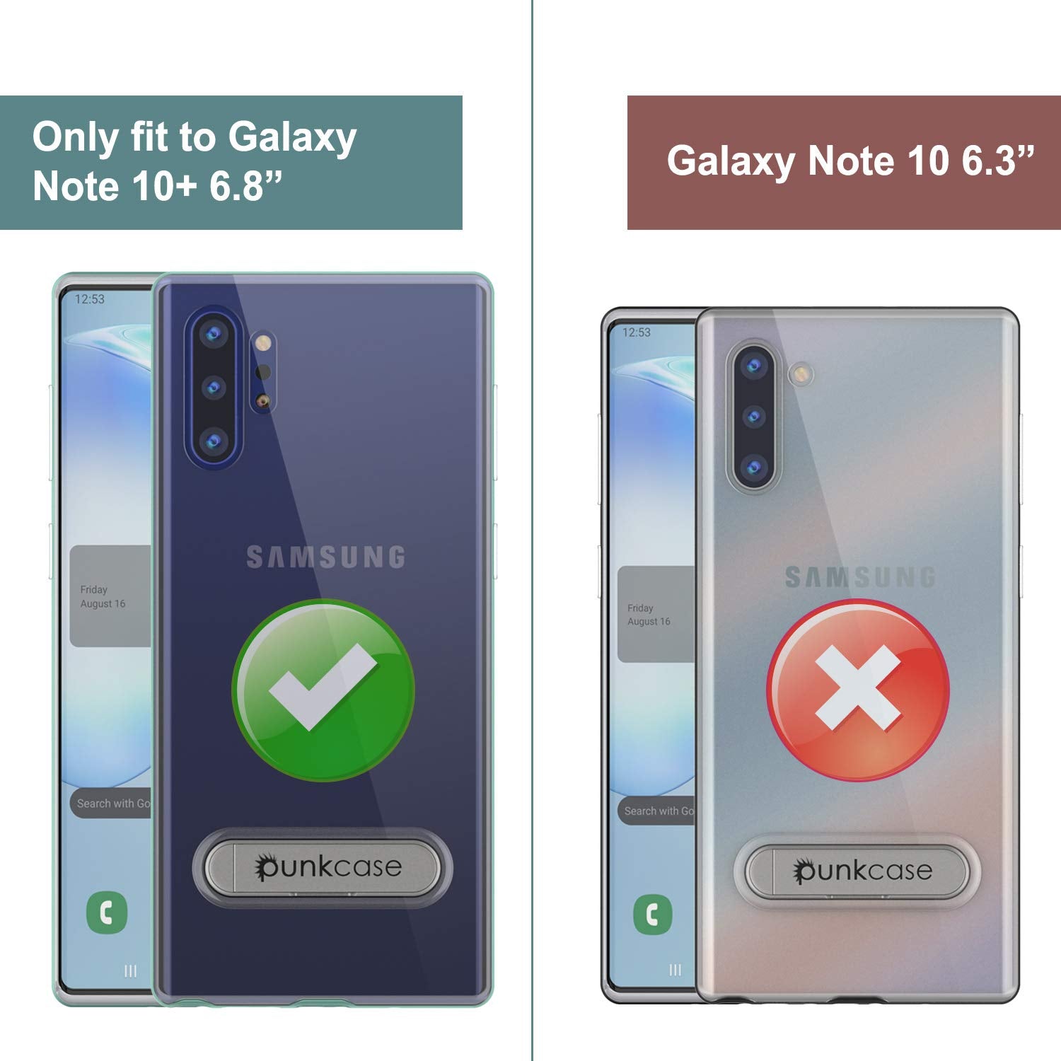 Galaxy Note 10+ Plus Lucid 3.0 PunkCase Armor Cover w/Integrated Kickstand and Screen Protector [Teal]