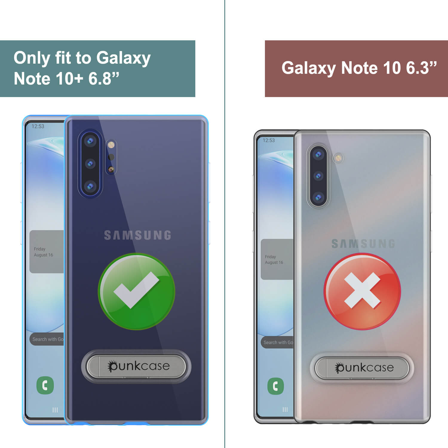 Galaxy Note 10+ Plus Lucid 3.0 PunkCase Armor Cover w/Integrated Kickstand and Screen Protector [Blue]