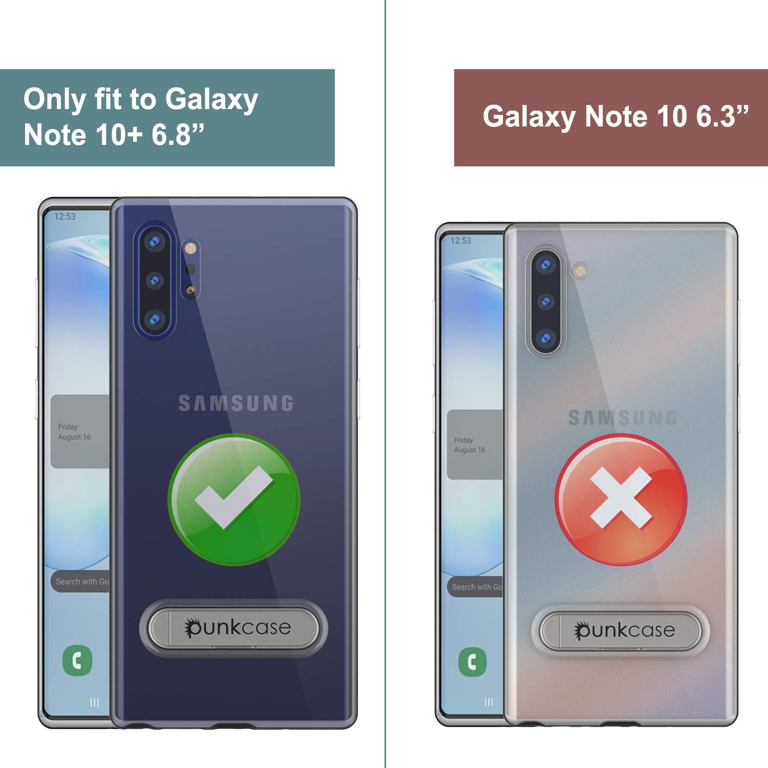 Galaxy Note 10+ Plus Lucid 3.0 PunkCase Armor Cover w/Integrated Kickstand and Screen Protector [Black]