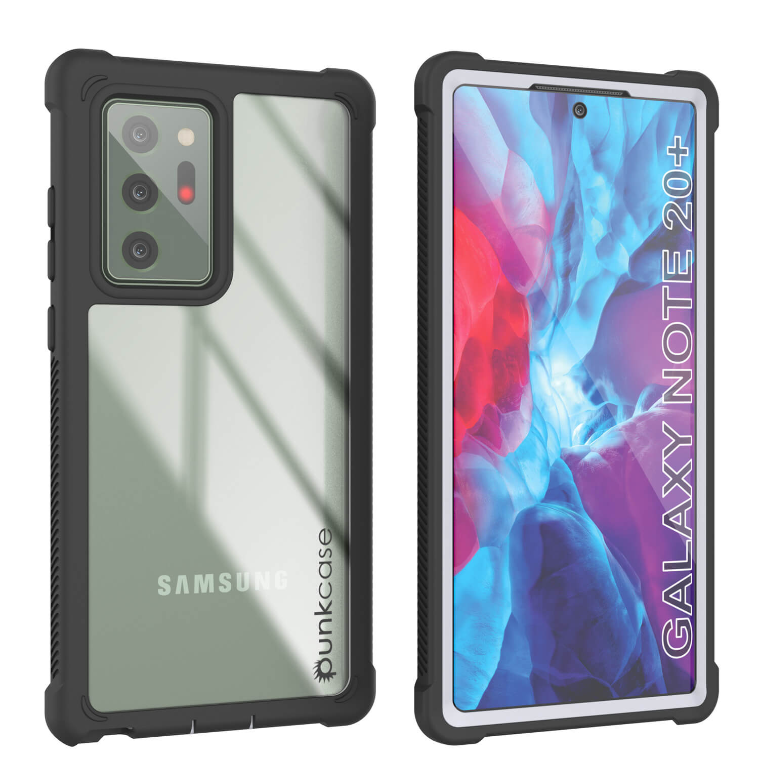 Punkcase Galaxy Note 20 Ultra Case, [Spartan Series] White Rugged Heavy Duty Cover W/Built in Screen Protector