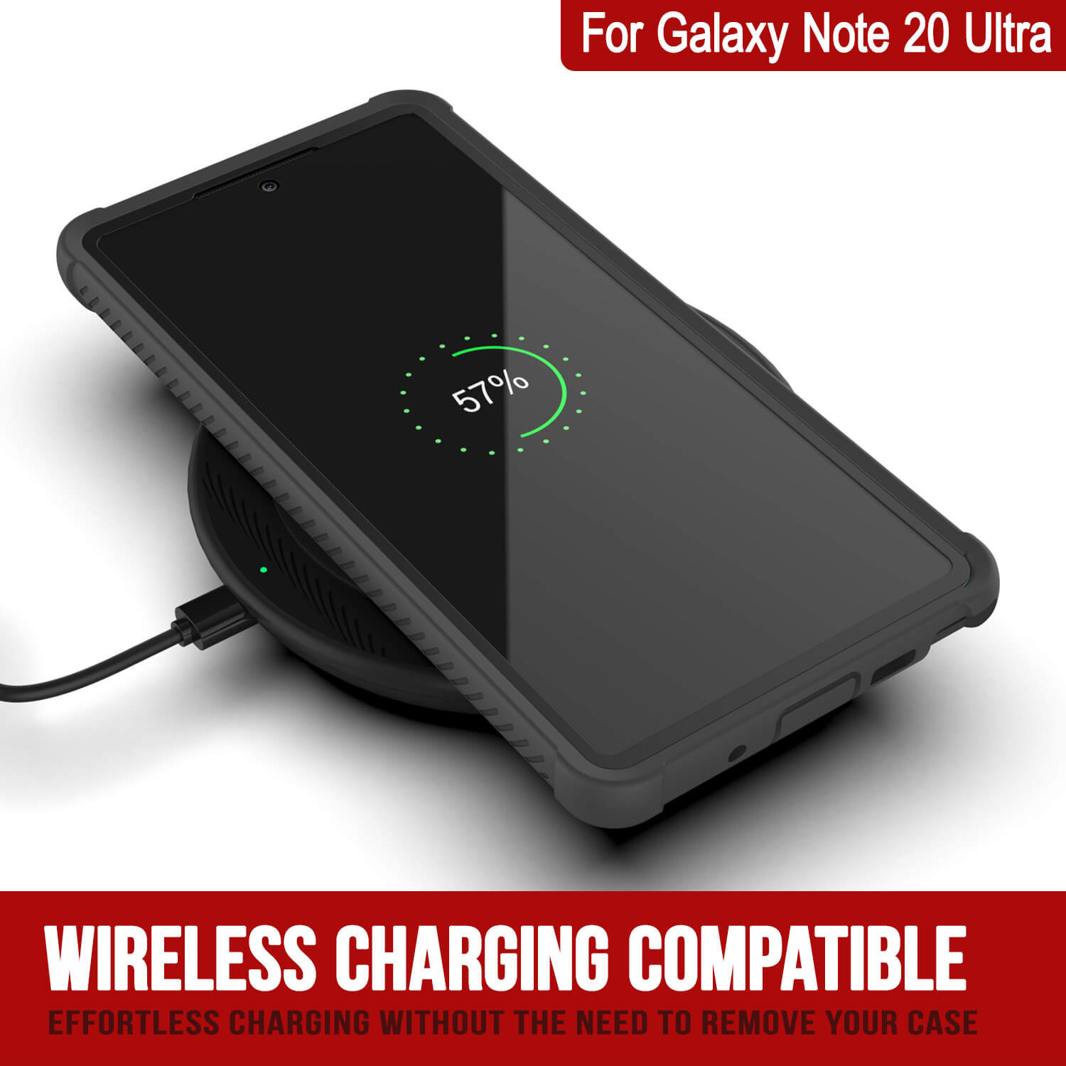 Punkcase Galaxy Note 20 Ultra Case, [Spartan Series] Black Rugged Heavy Duty Cover W/Built in Screen Protector