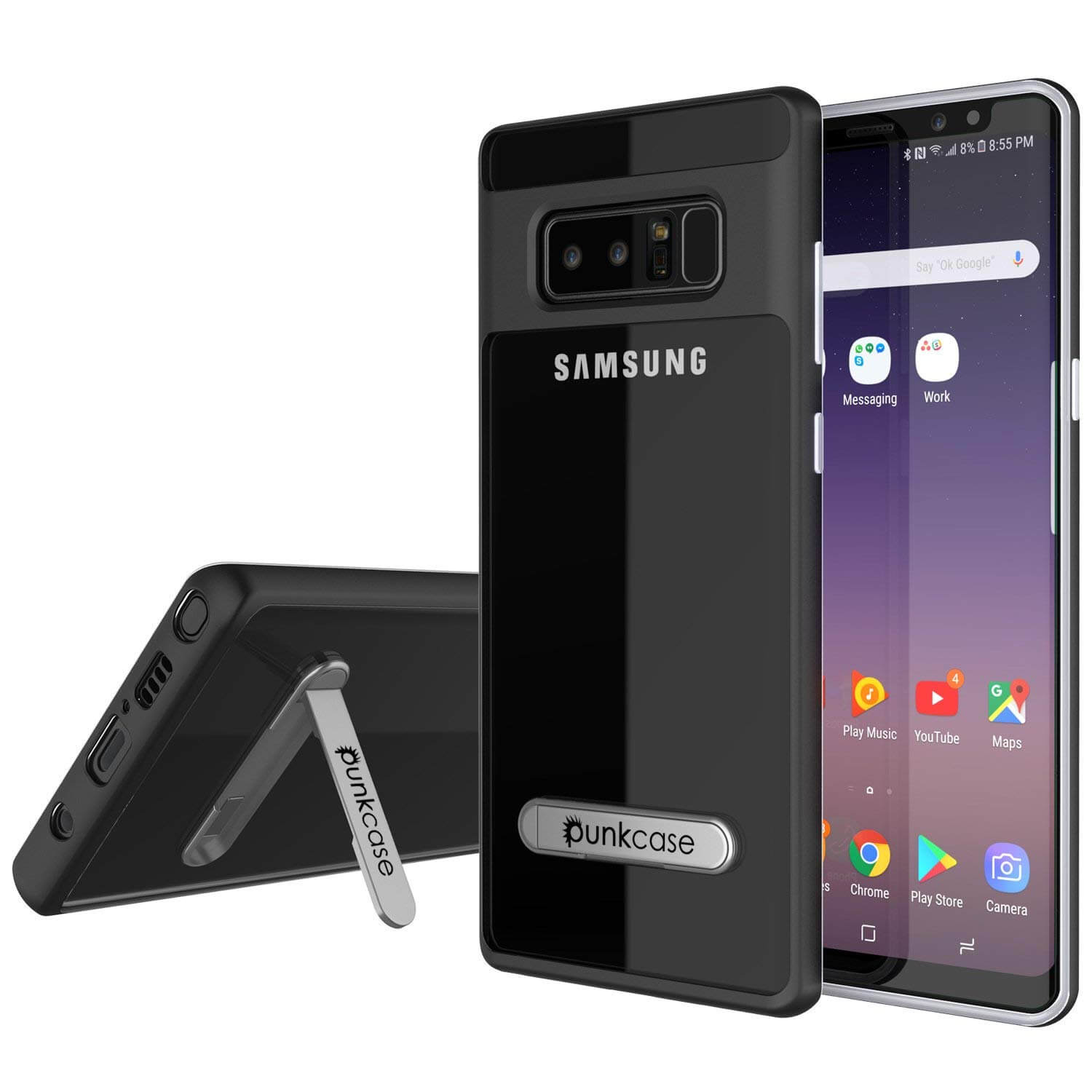 Galaxy Note 8 Lucid 3.0 Screen Protector W/ Anti-Shock Case [Black]