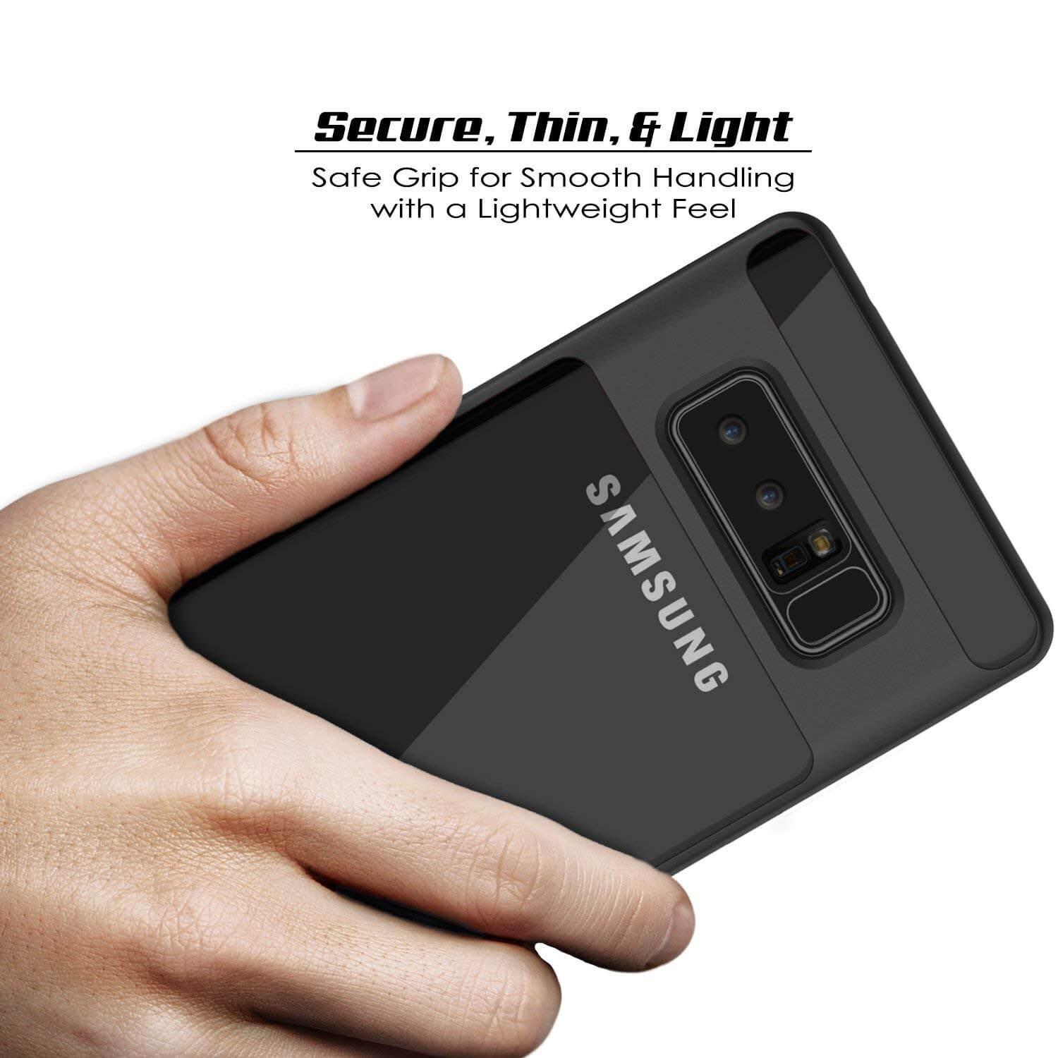 Galaxy Note 8 Lucid 3.0 Screen Protector W/ Anti-Shock Case [Black]