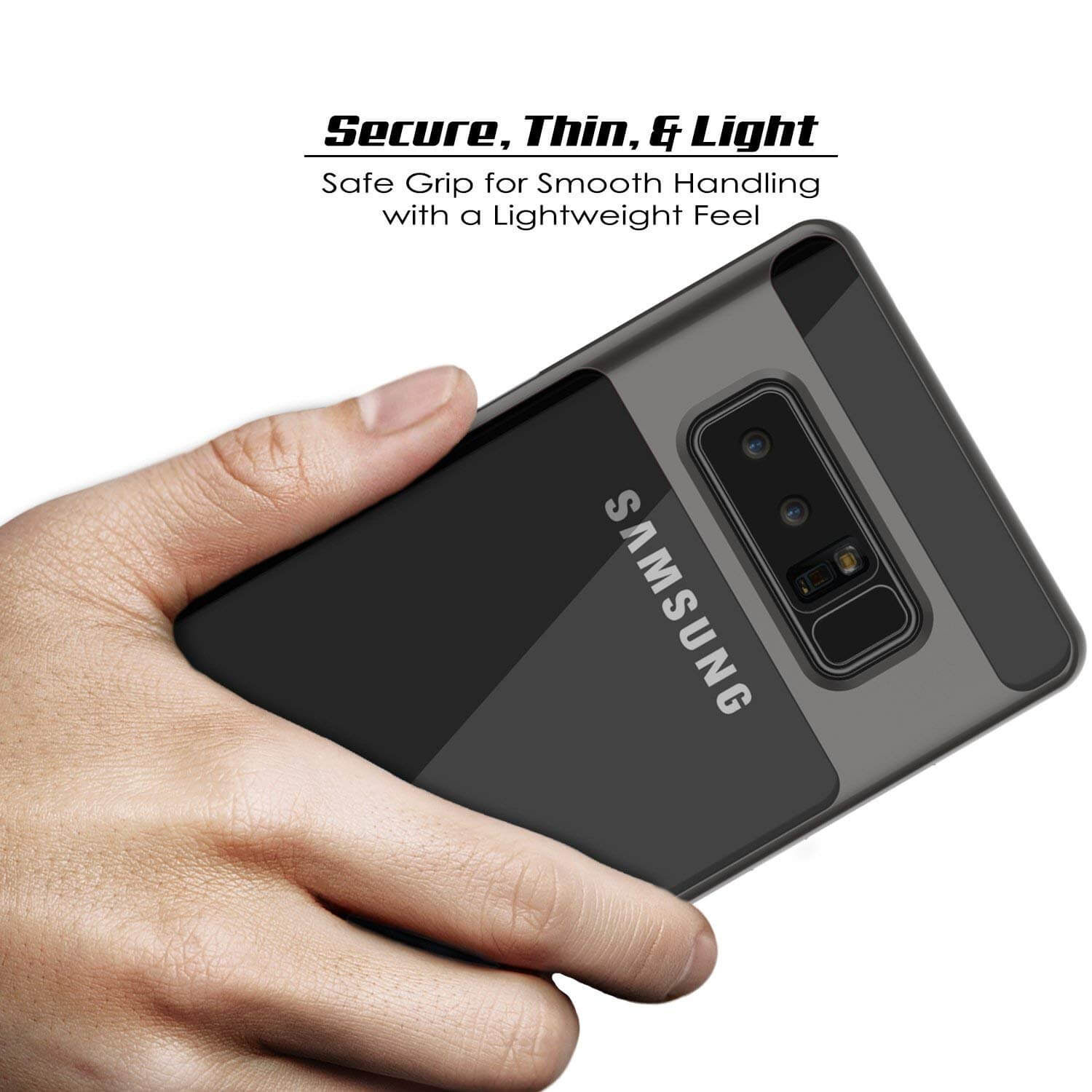 Galaxy Note 8 Lucid 3.0 Screen Protector W/ Anti-Shock Case [Grey]