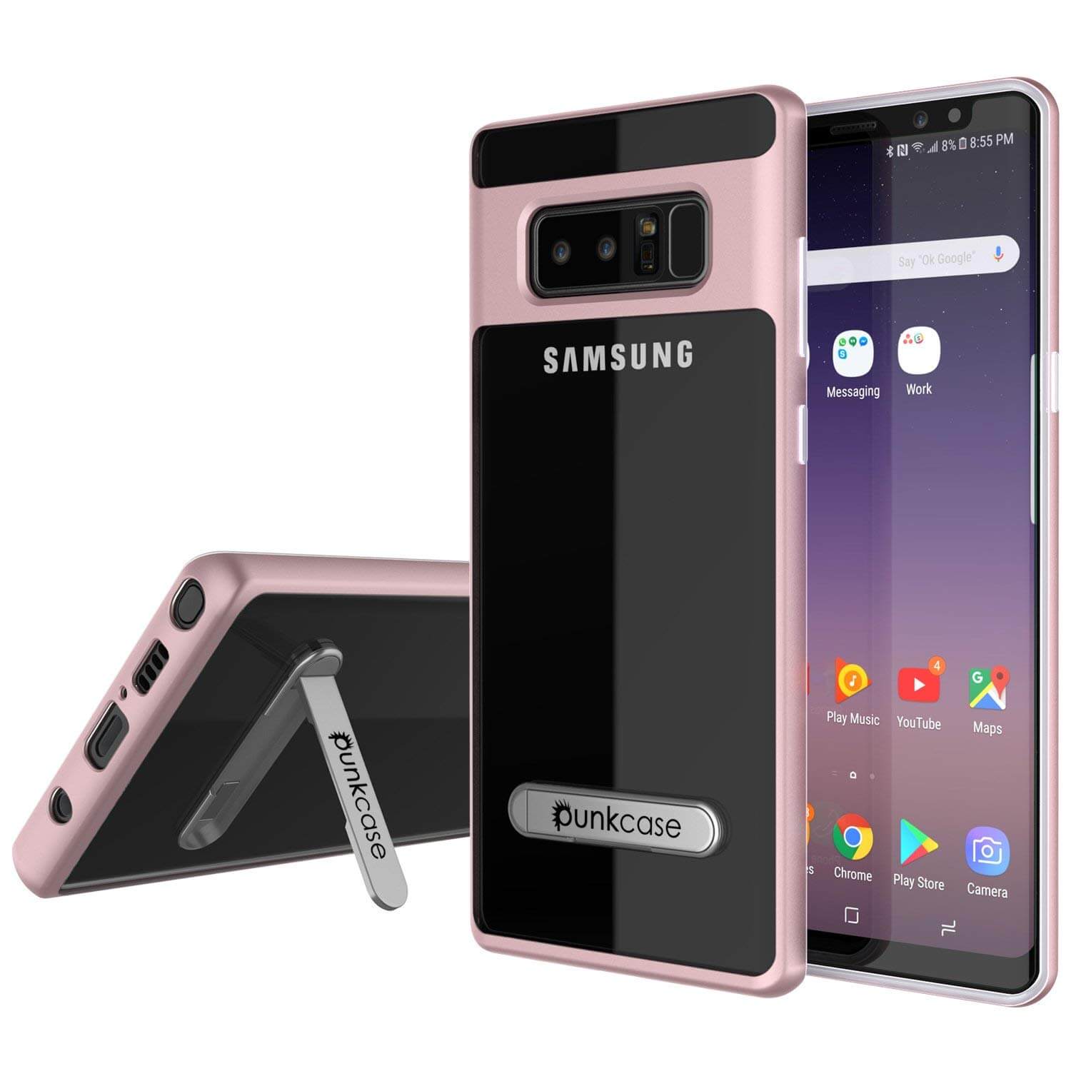 Galaxy Note 8 Lucid 3.0 Screen Protector & Anti Shock Case | Rose Gold