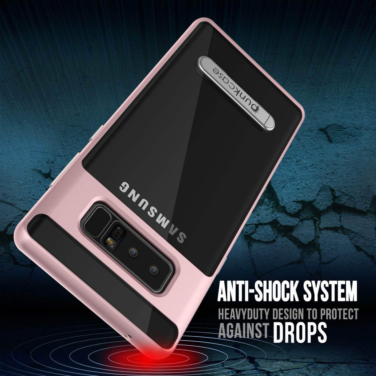 Galaxy Note 8 Lucid 3.0 Screen Protector & Anti Shock Case | Rose Gold