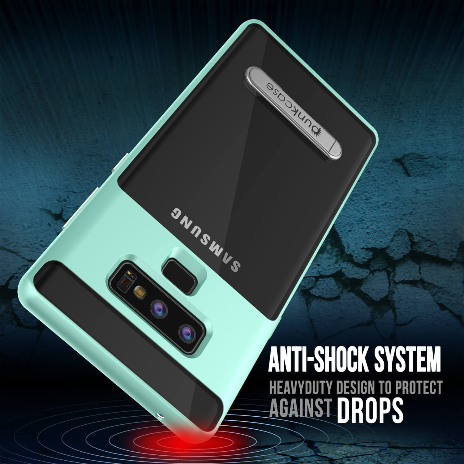 Galaxy Note 9 Lucid 3.0 PunkCase Armor Cover w/Integrated Kickstand and Screen Protector [Teal]