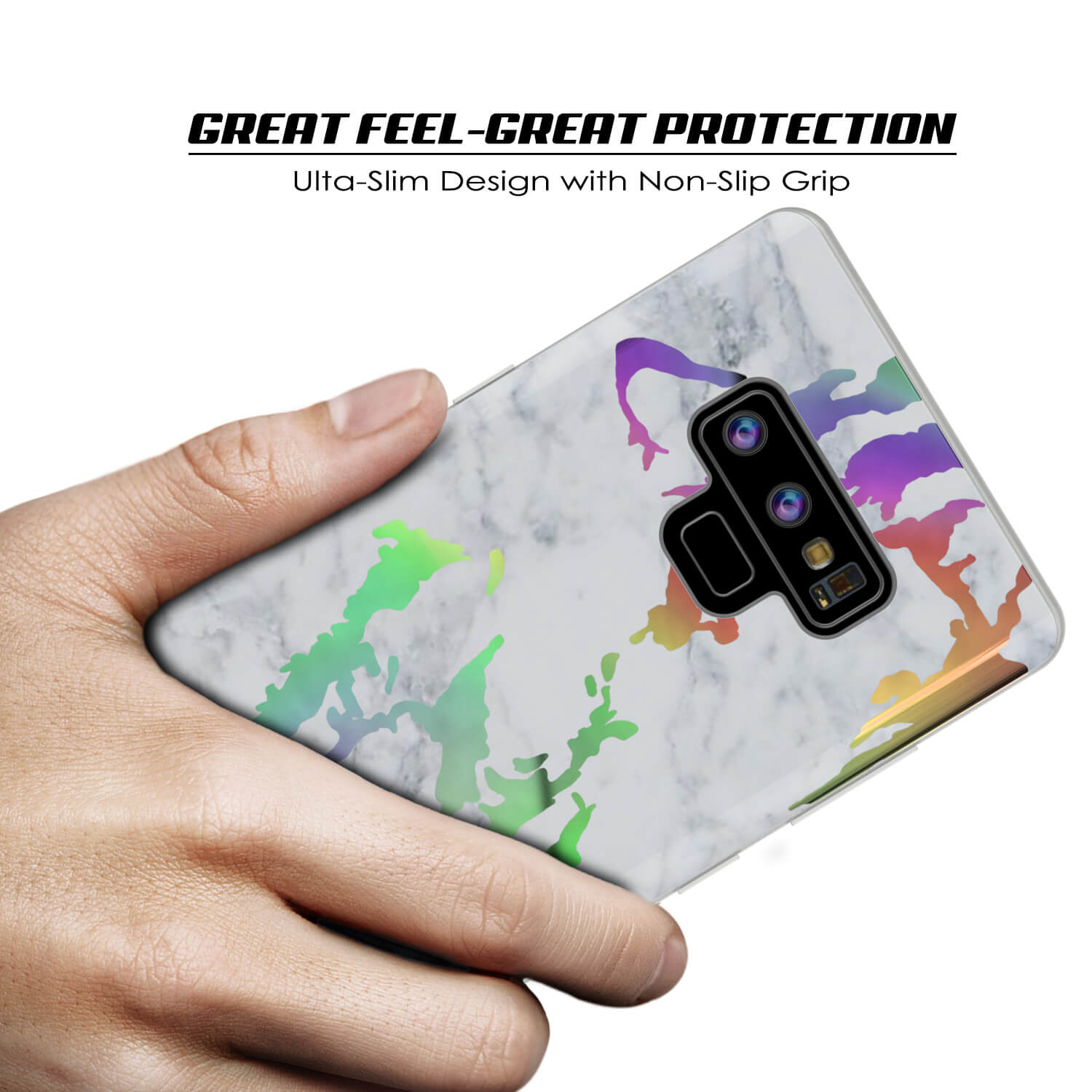 Galaxy Note 9 Full Body W/ Screen Protector Marble Case (Blanco Marmo)