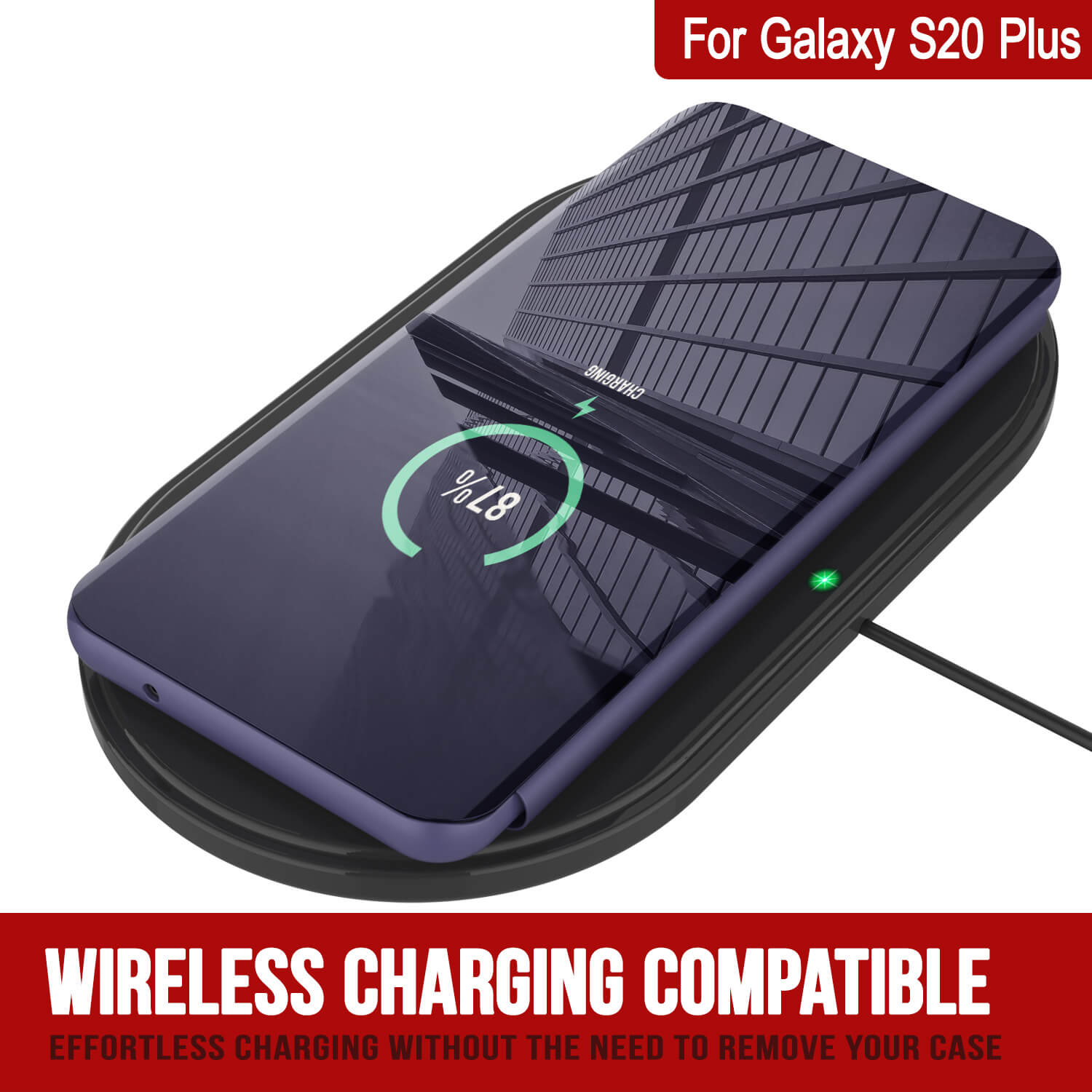 Punkcase Galaxy S20+ Plus Reflector Case Protective Flip Cover [Purple]