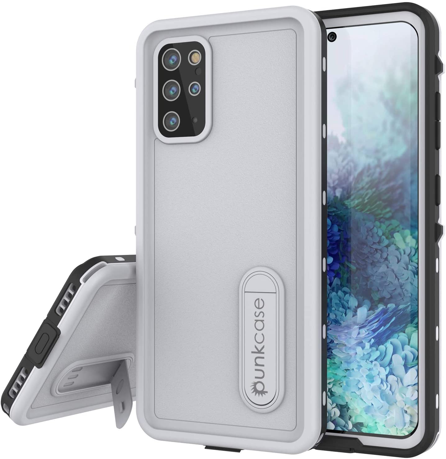 Galaxy S20+ Plus Waterproof Case, Punkcase [KickStud Series] Armor Cover [White]