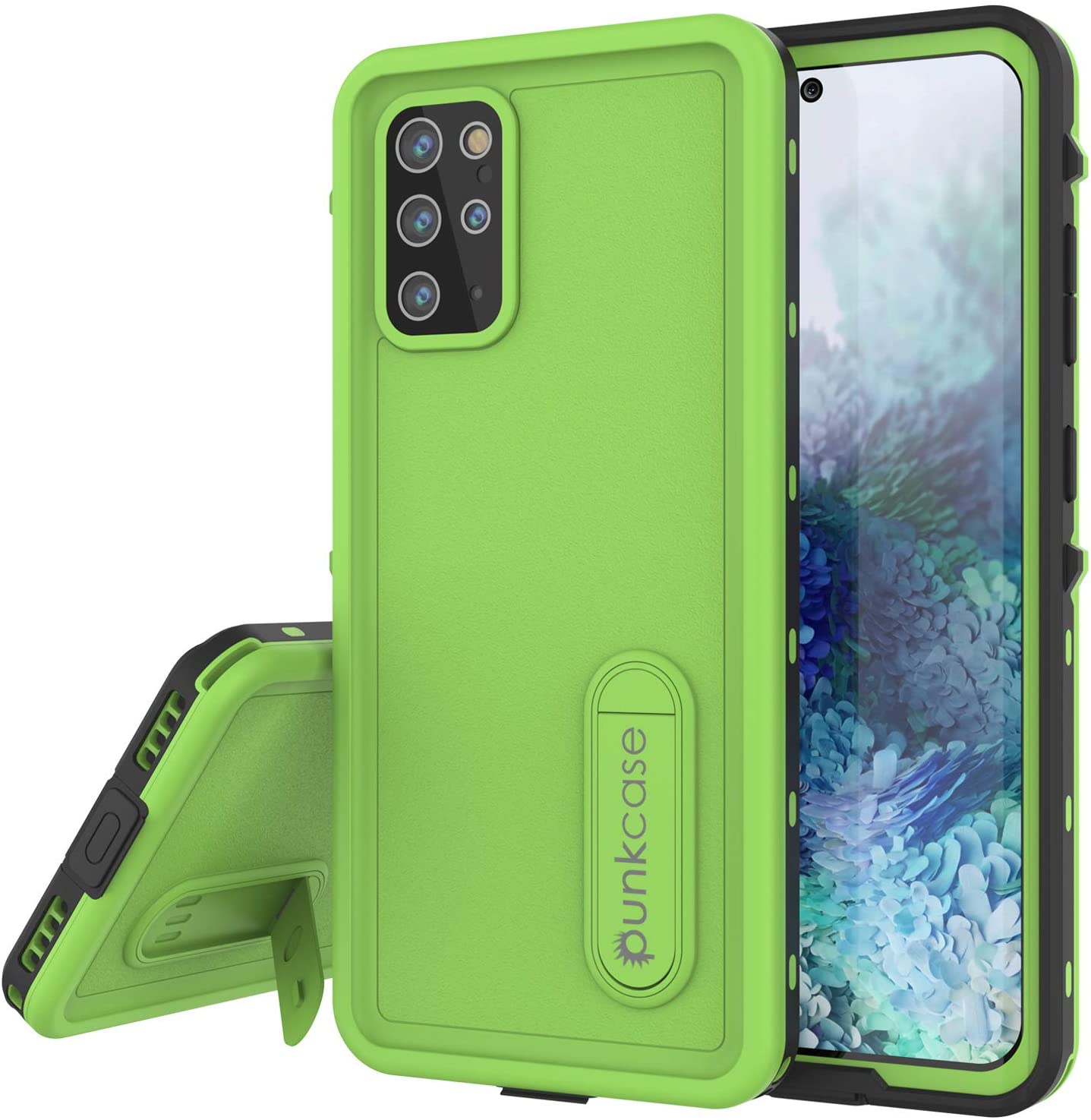 Galaxy S20+ Plus Waterproof Case, Punkcase [KickStud Series] Armor Cover [Light Green]