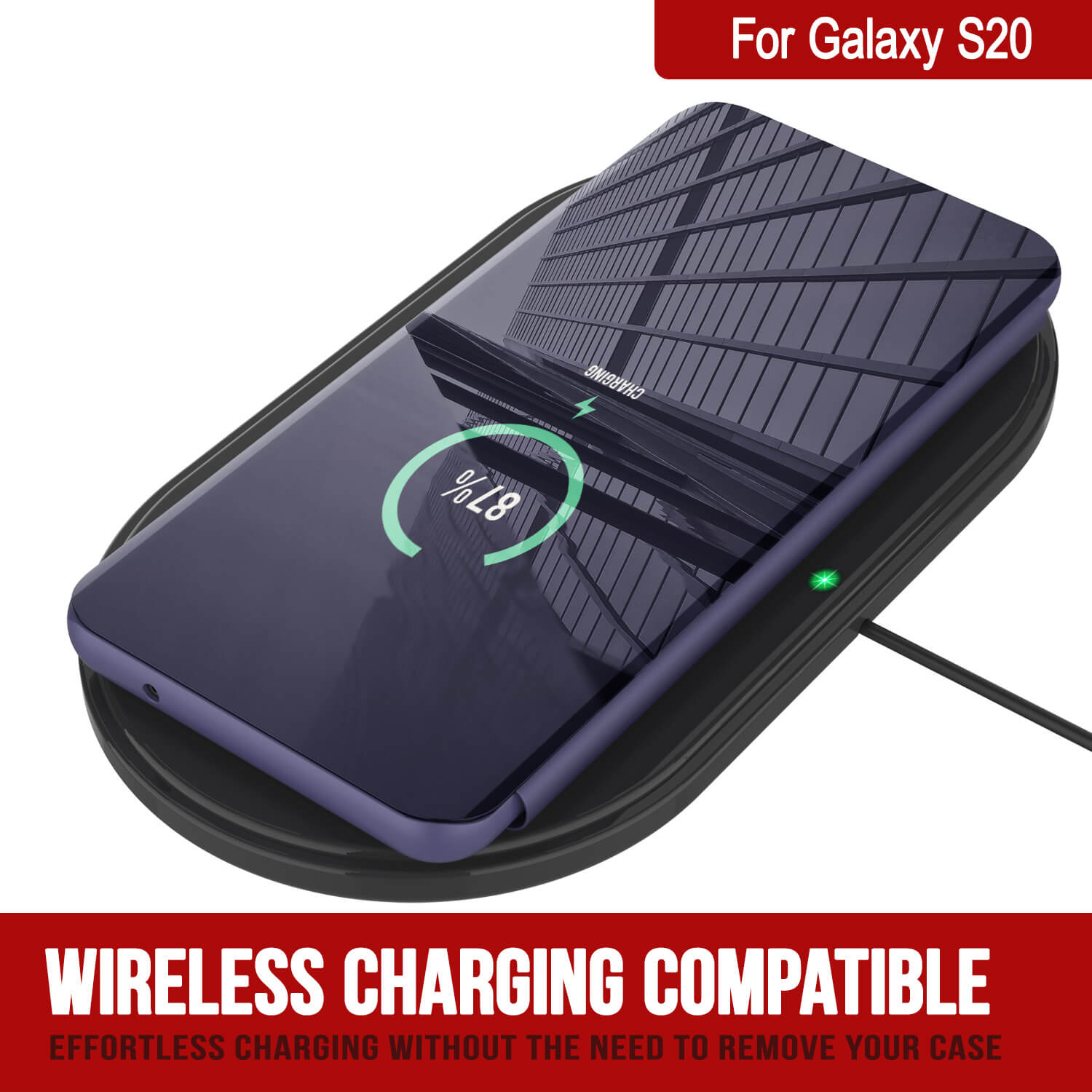 Punkcase Galaxy S20 Reflector Case Protective Flip Cover [Purple]