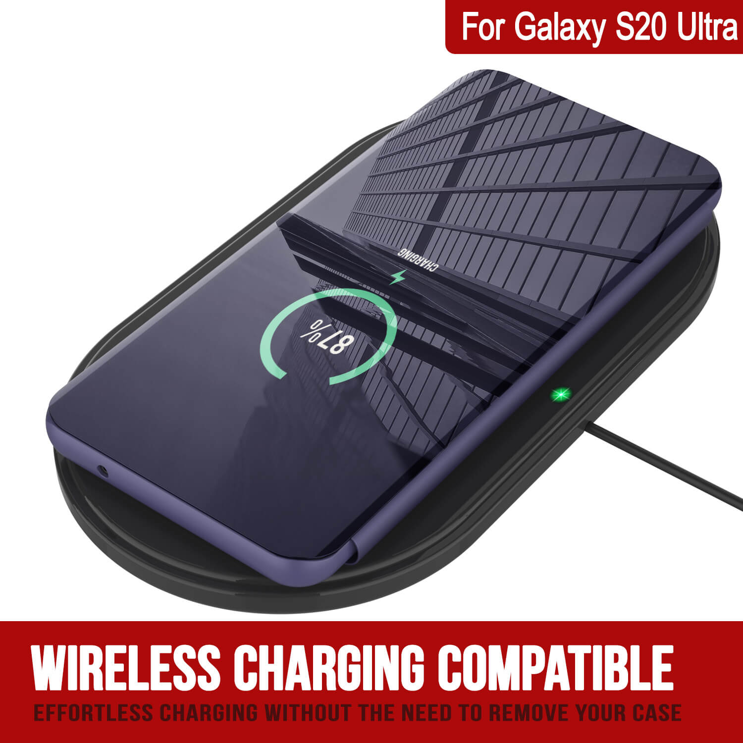 Punkcase Galaxy S20 Ultra Reflector Case Protective Flip Cover [Purple]