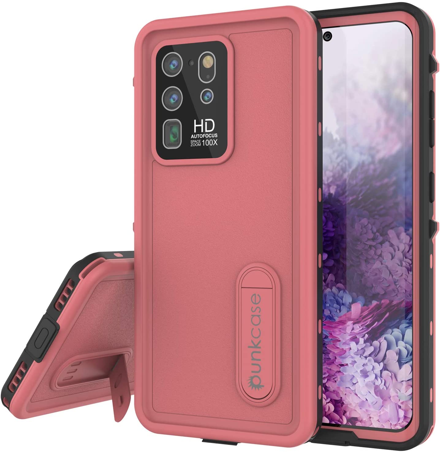 Galaxy S20 Ultra Waterproof Case, Punkcase [KickStud Series] Armor Cover [Pink]