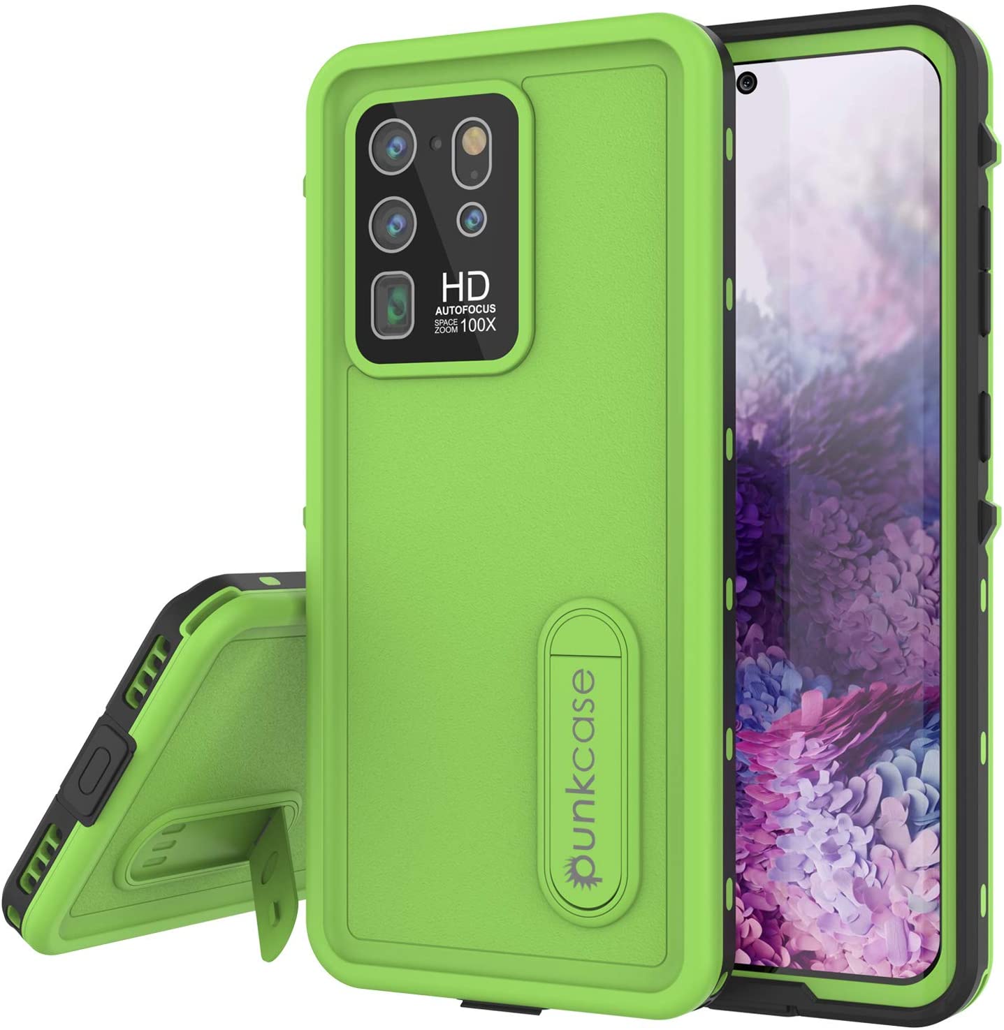 Galaxy S20 Ultra Waterproof Case, Punkcase [KickStud Series] Armor Cover [Light Green]