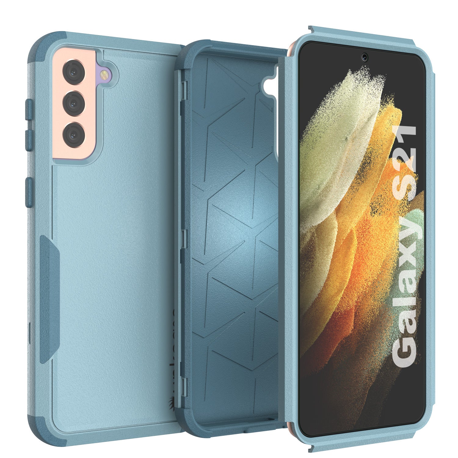 Punkcase for Galaxy S21 5G Belt Clip Multilayer Holster Case [Patron Series] [Mint]