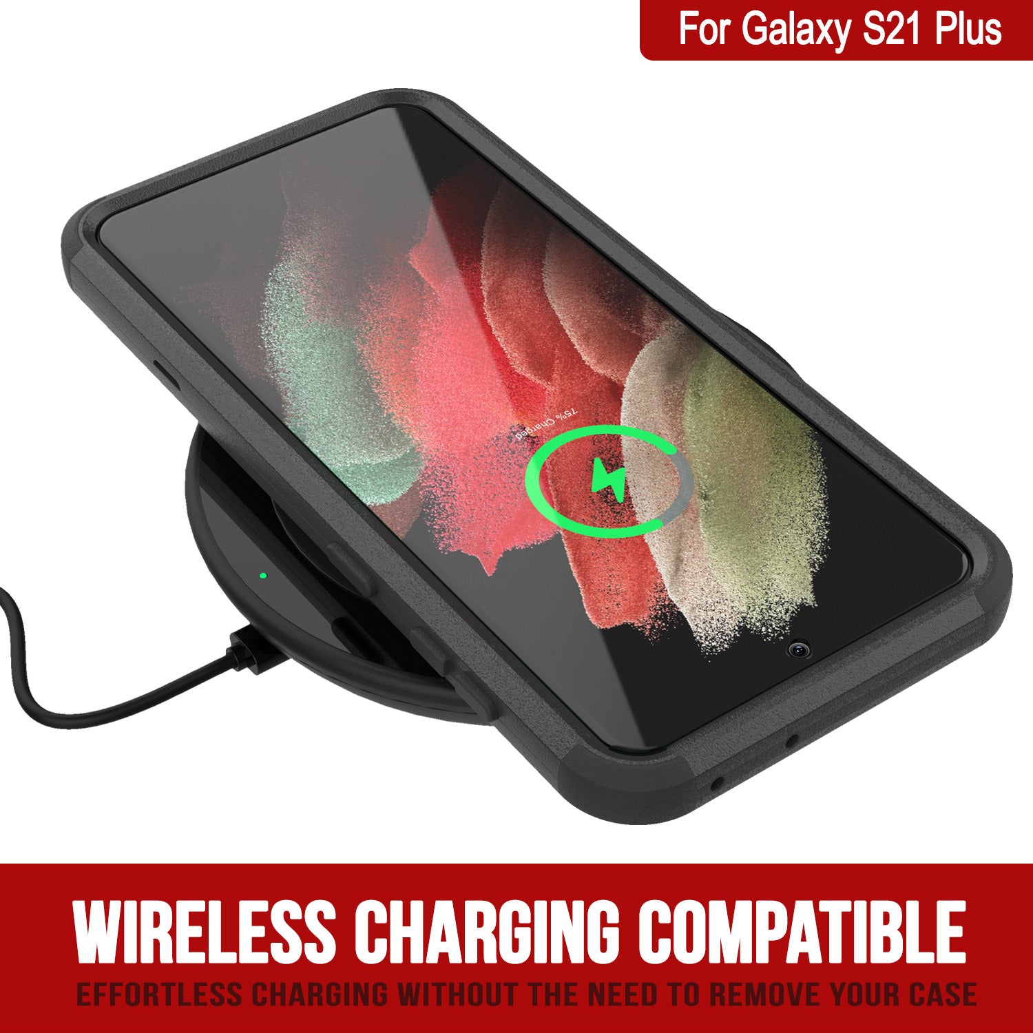 Punkcase for Galaxy S21+ Plus 5G Belt Clip Multilayer Holster Case [Patron Series] [Black]