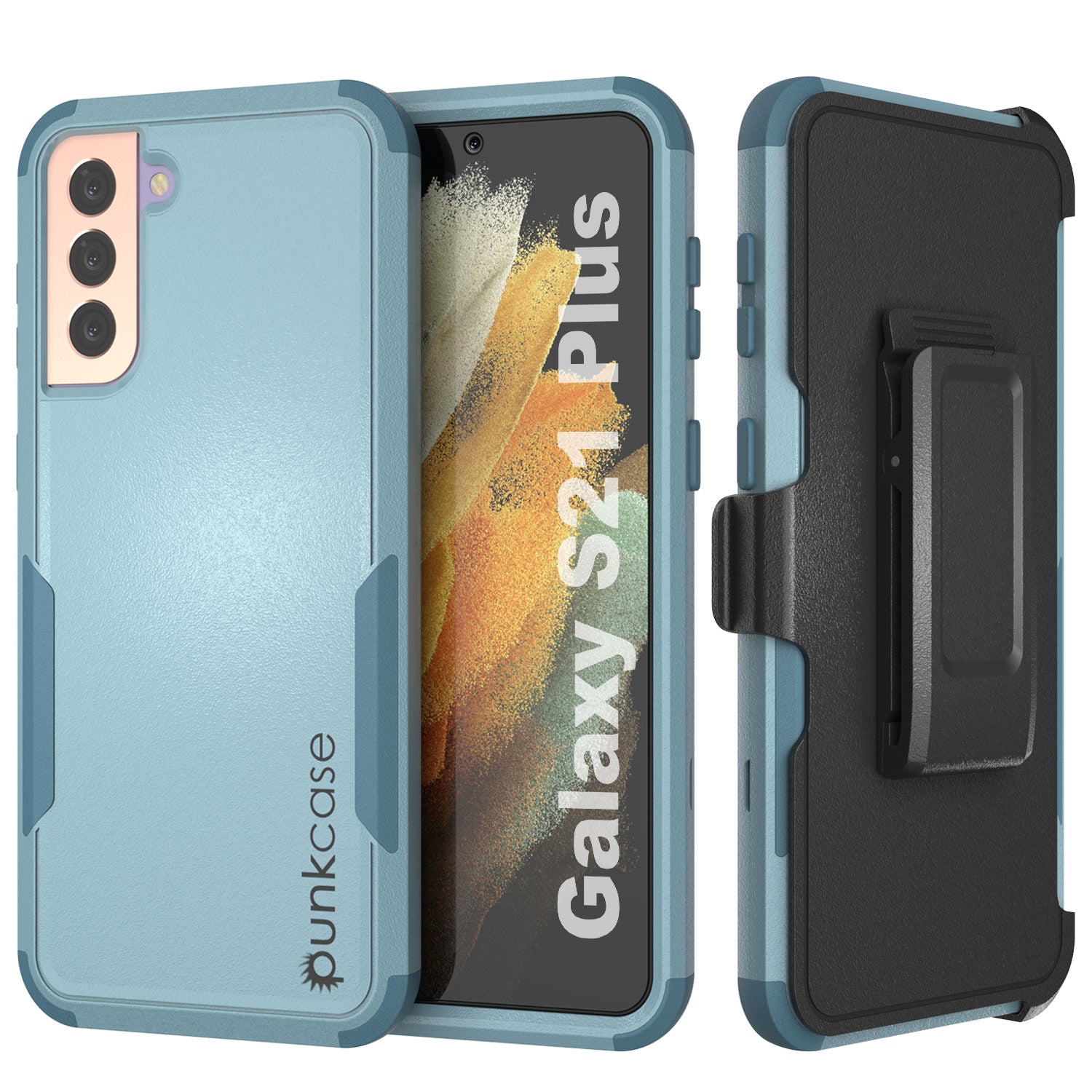 Punkcase for Galaxy S21+ Plus 5G Belt Clip Multilayer Holster Case [Patron Series] [Mint]