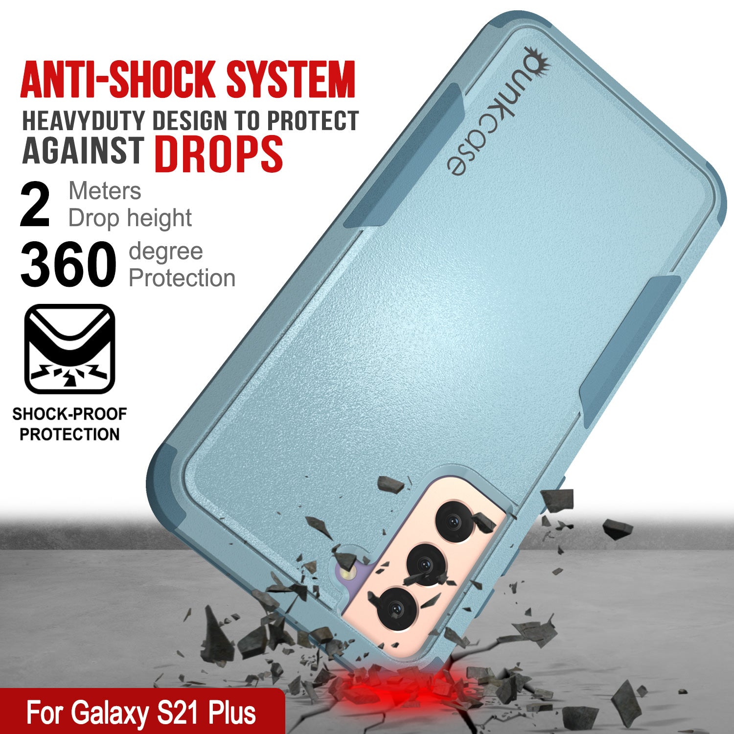 Punkcase for Galaxy S21+ Plus 5G Belt Clip Multilayer Holster Case [Patron Series] [Mint]