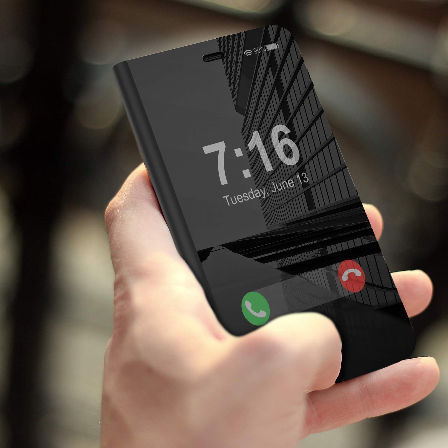 Punkcase XS Reflector Case Protective Flip Cover [Black]