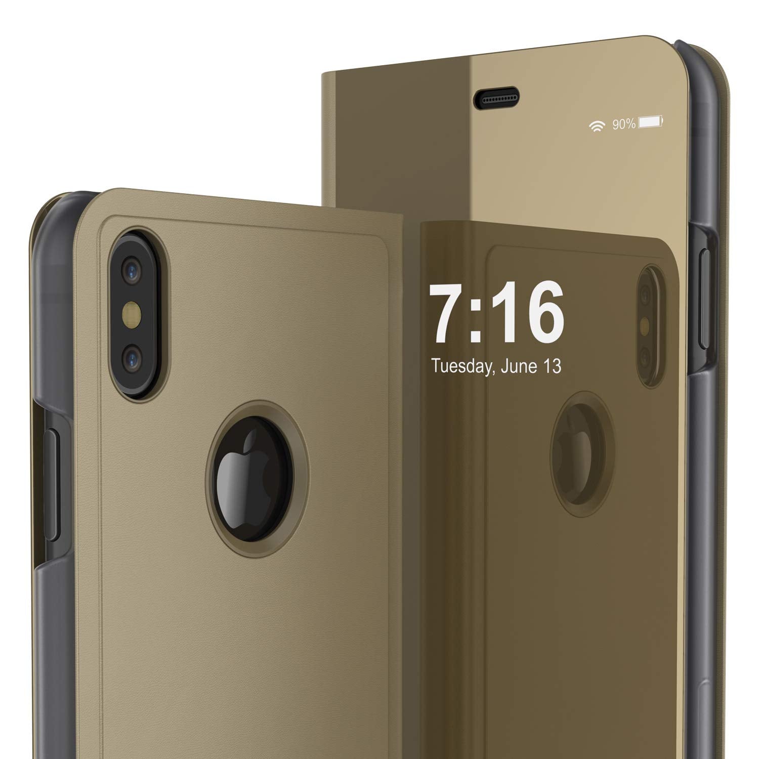 Punkcase XS Reflector Case Protective Flip Cover [Gold]