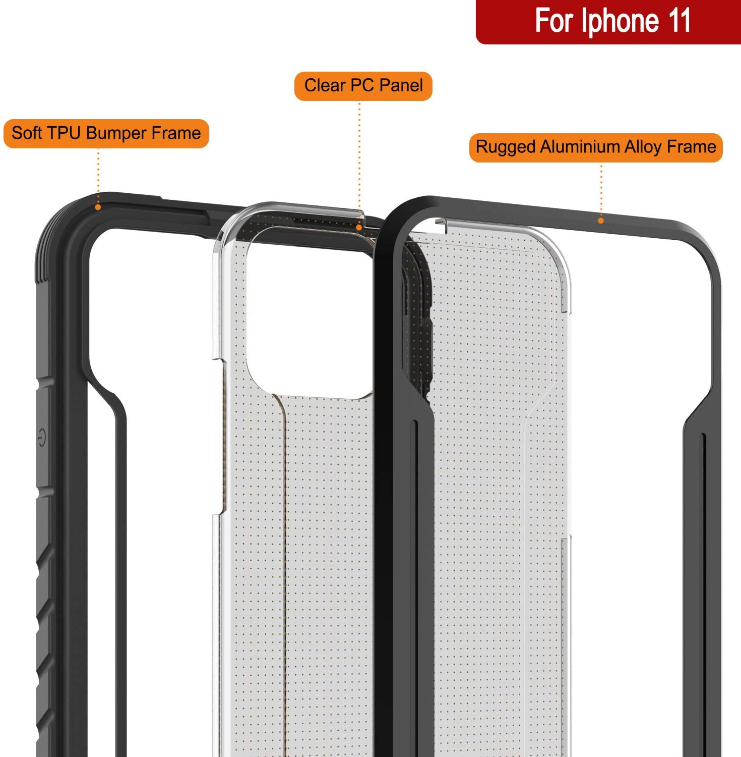Punkcase iPhone 11 ravenger Case Protective Military Grade Multilayer Cover [Black]