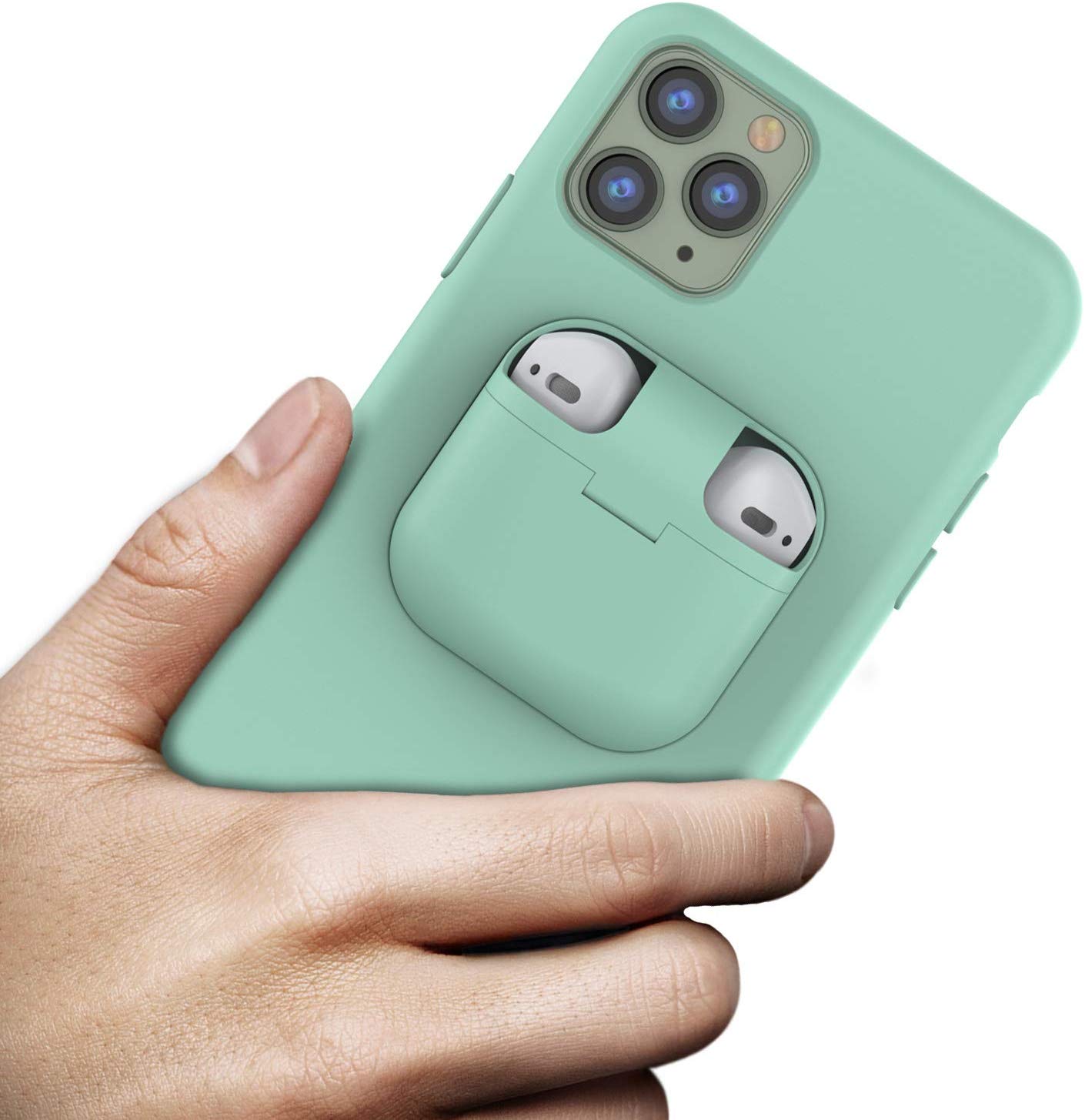 Punkcase iPhone 11 Pro Airpods Case Holder CenterPods Series Slim Durable 2 in 1 Cover Designed for iPhone 11 Pro 6.1