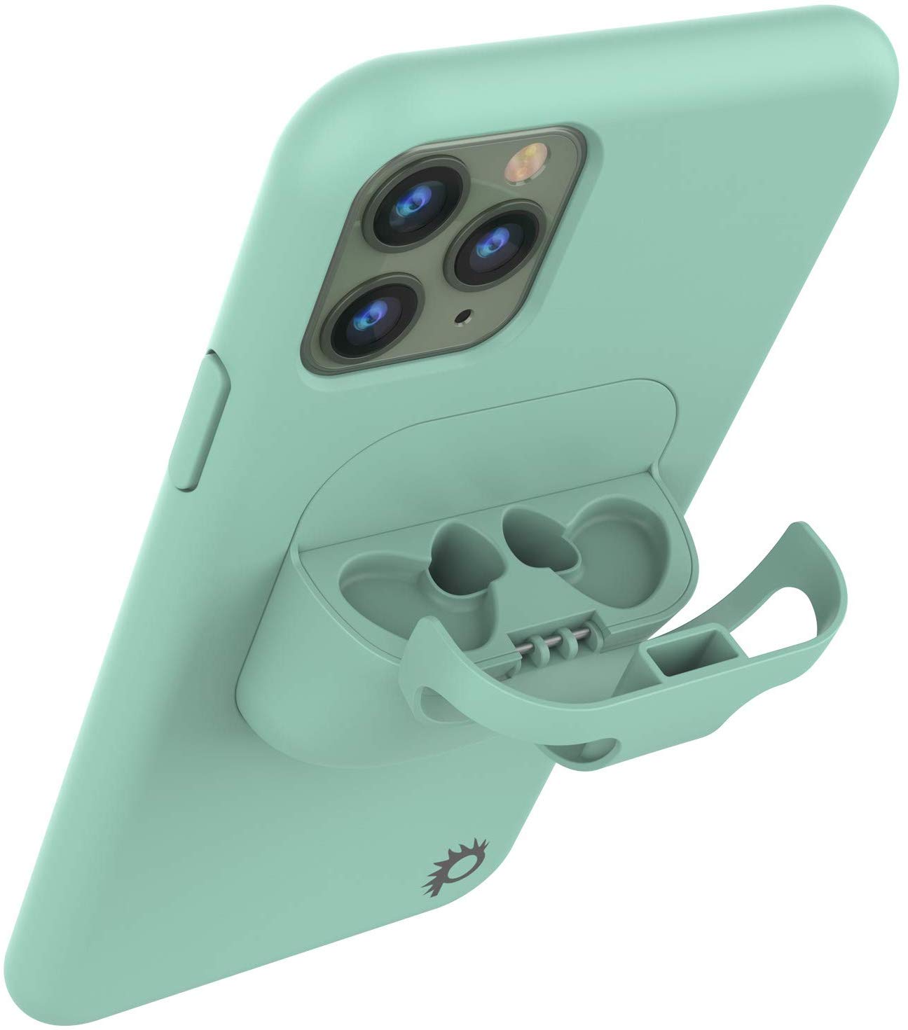 Punkcase iPhone 11 Pro Airpods Case Holder (CenterPods Series) | Slim & Durable 2 in 1 Cover Designed for iPhone 11 Pro (6.1") | Protects Your Phone & Stores Your AirPods Gen. 1 & 2 [Teal]
