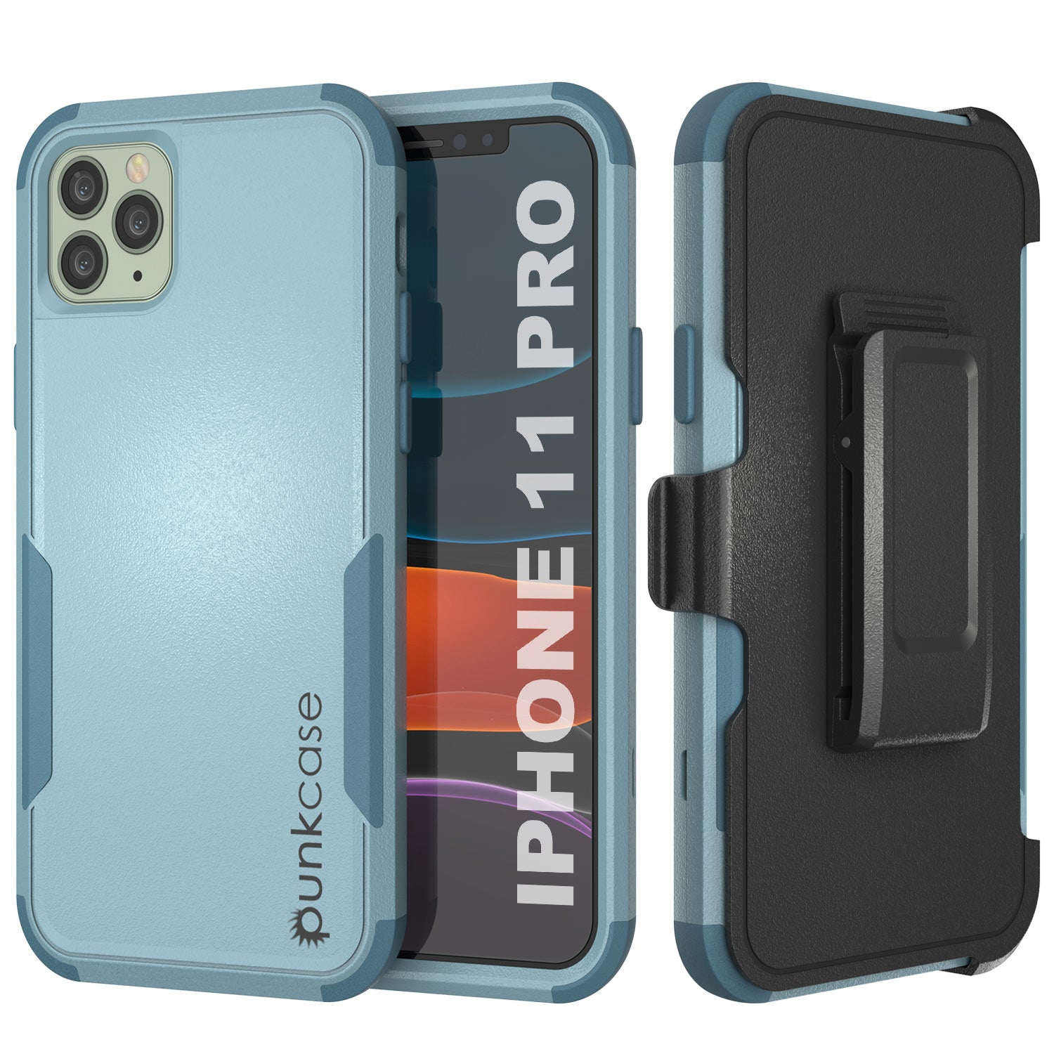 Punkcase for iPhone 11 Pro Belt Clip Multilayer Holster Case [Patron Series] [Mint]