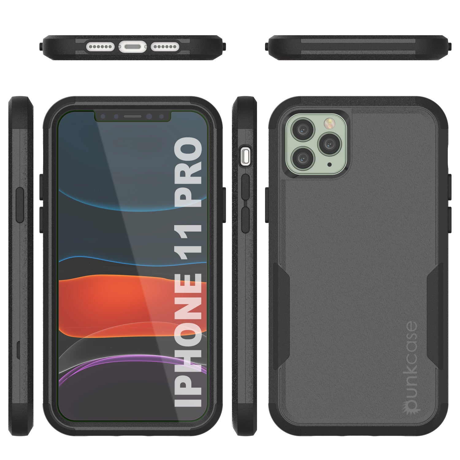 Punkcase for iPhone 11 Pro Belt Clip Multilayer Holster Case [Patron Series] [Black]