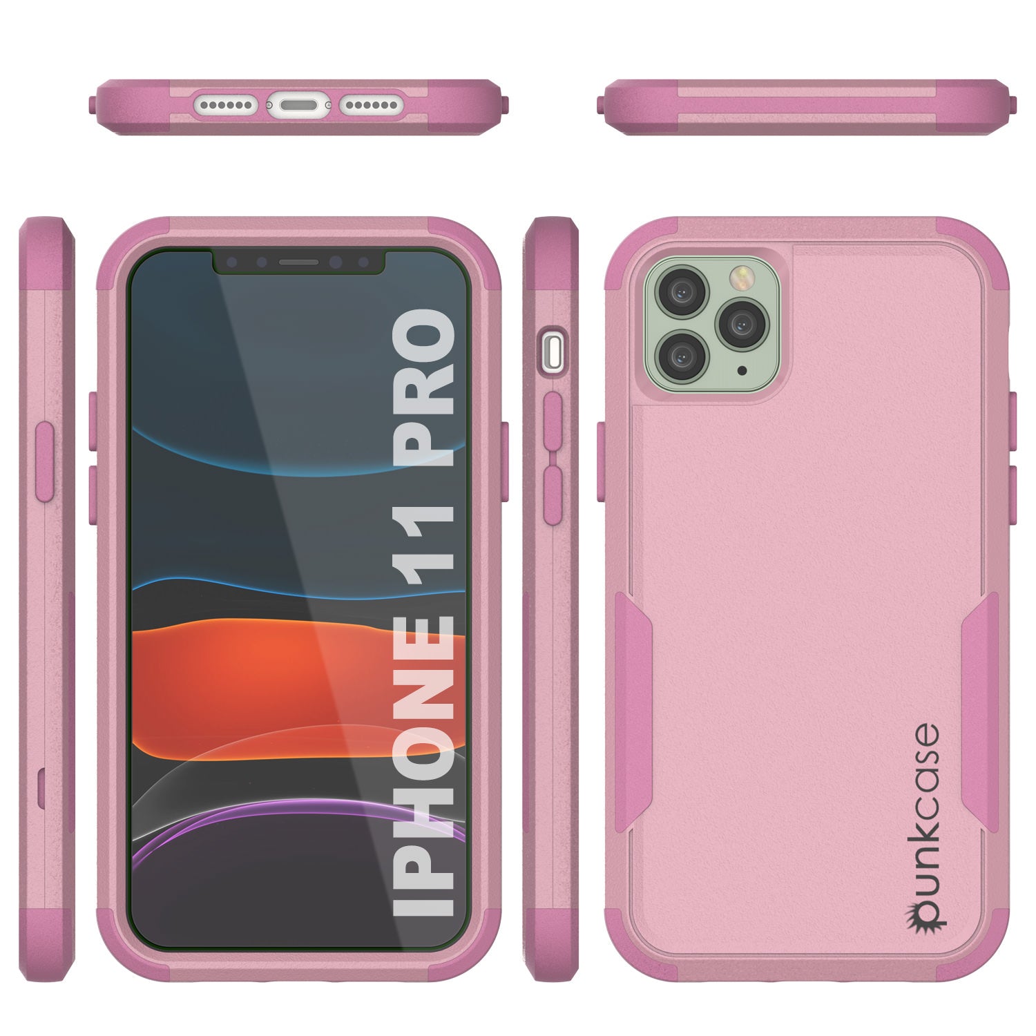 Punkcase for iPhone 11 Pro Belt Clip Multilayer Holster Case [Patron Series] [Pink]