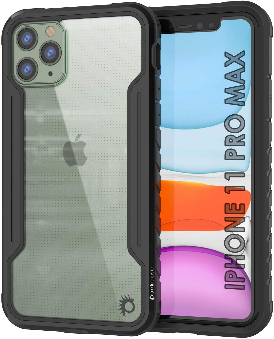 Punkcase iPhone 11 Pro Max ravenger Case Protective Military Grade Multilayer Cover [Black]