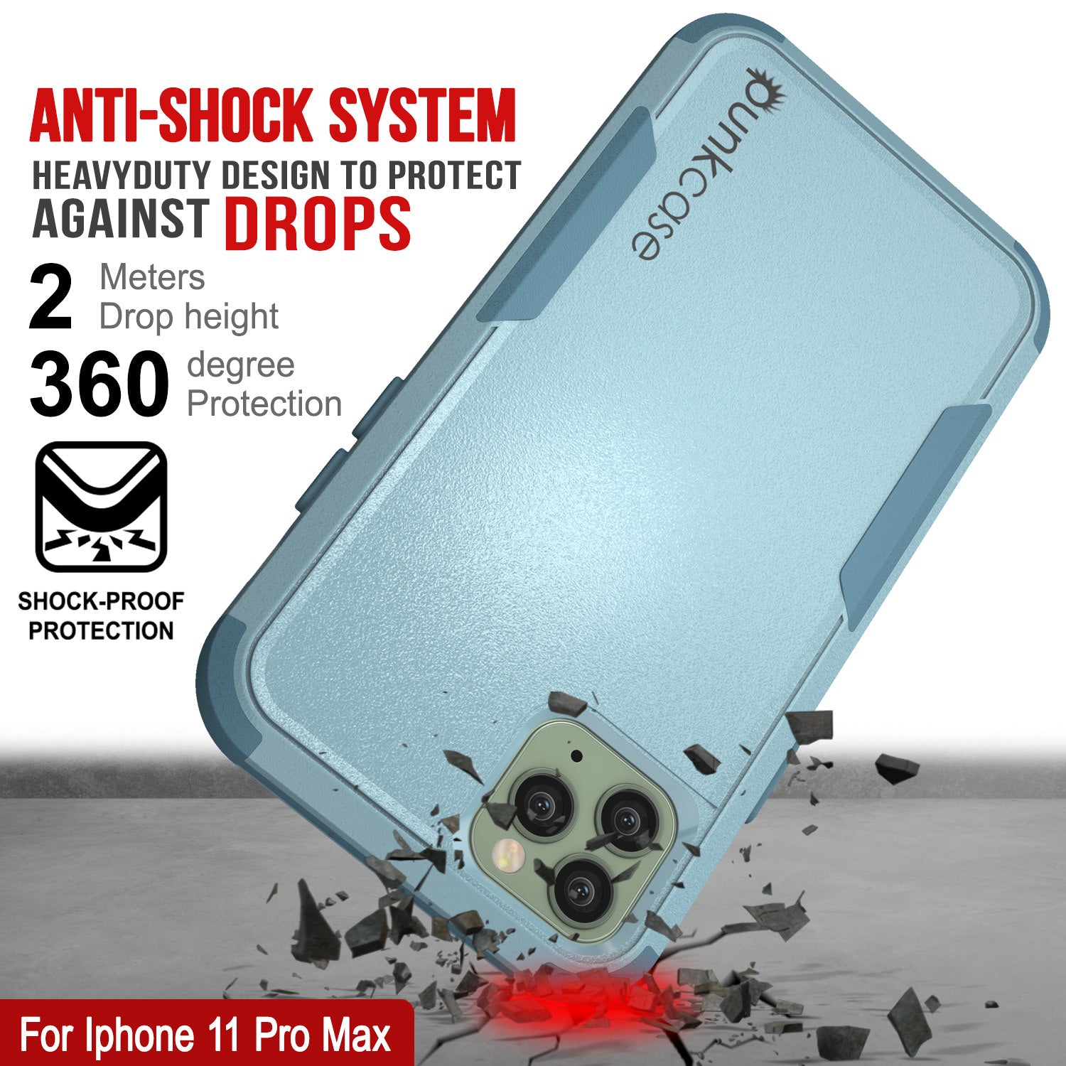 Punkcase for iPhone 11 Pro Max Belt Clip Multilayer Holster Case [Patron Series] [Mint]