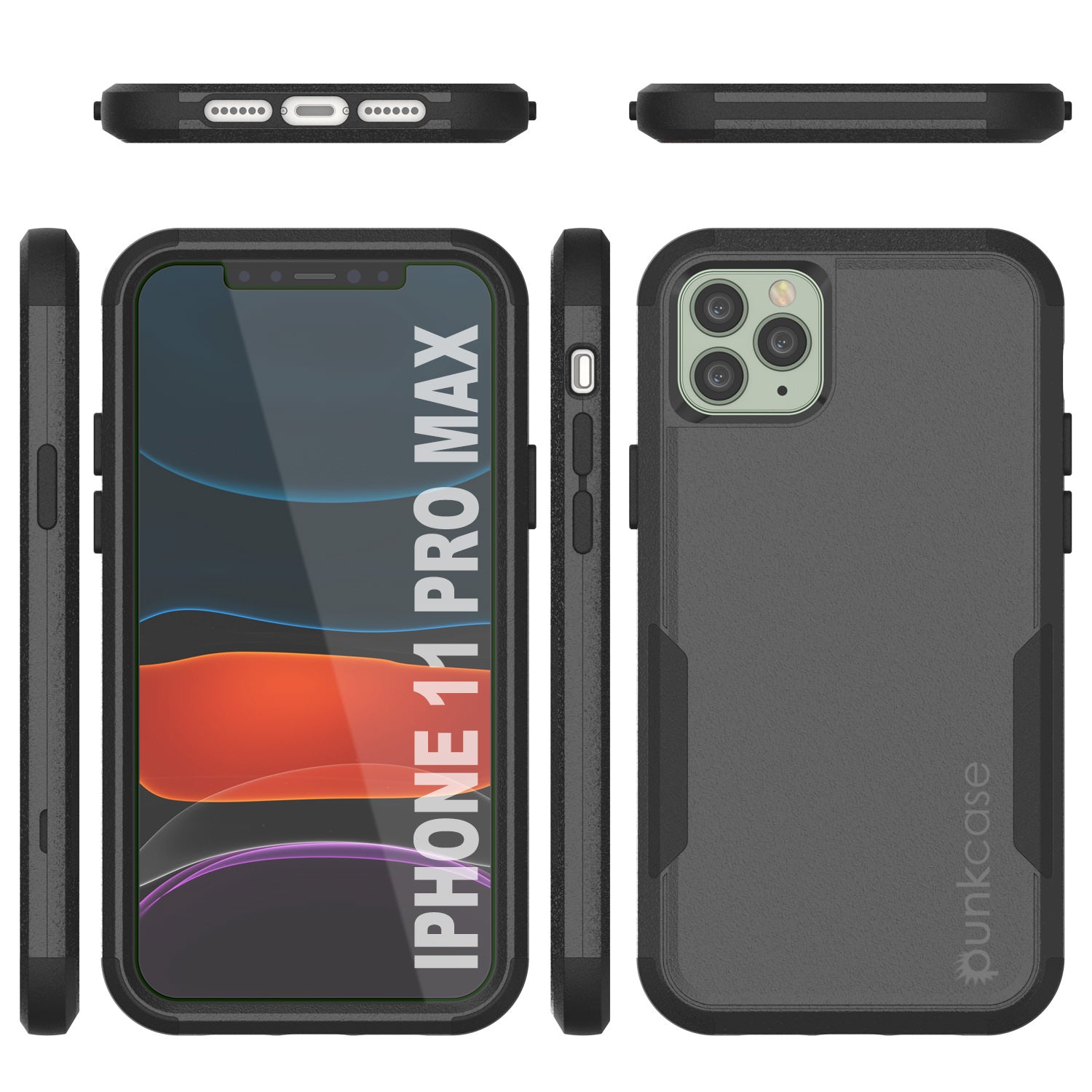 Punkcase for iPhone 11 Pro Max Belt Clip Multilayer Holster Case [Patron Series] [Black]