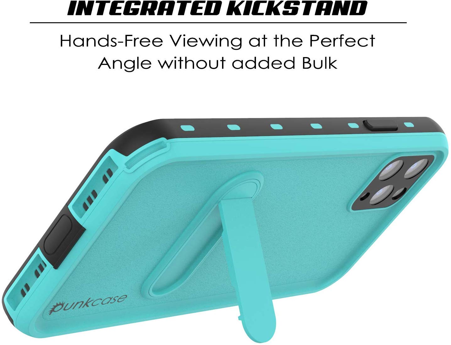 iPhone 11 Pro Max Waterproof Case, Punkcase [KickStud Series] Armor Cover [Teal]