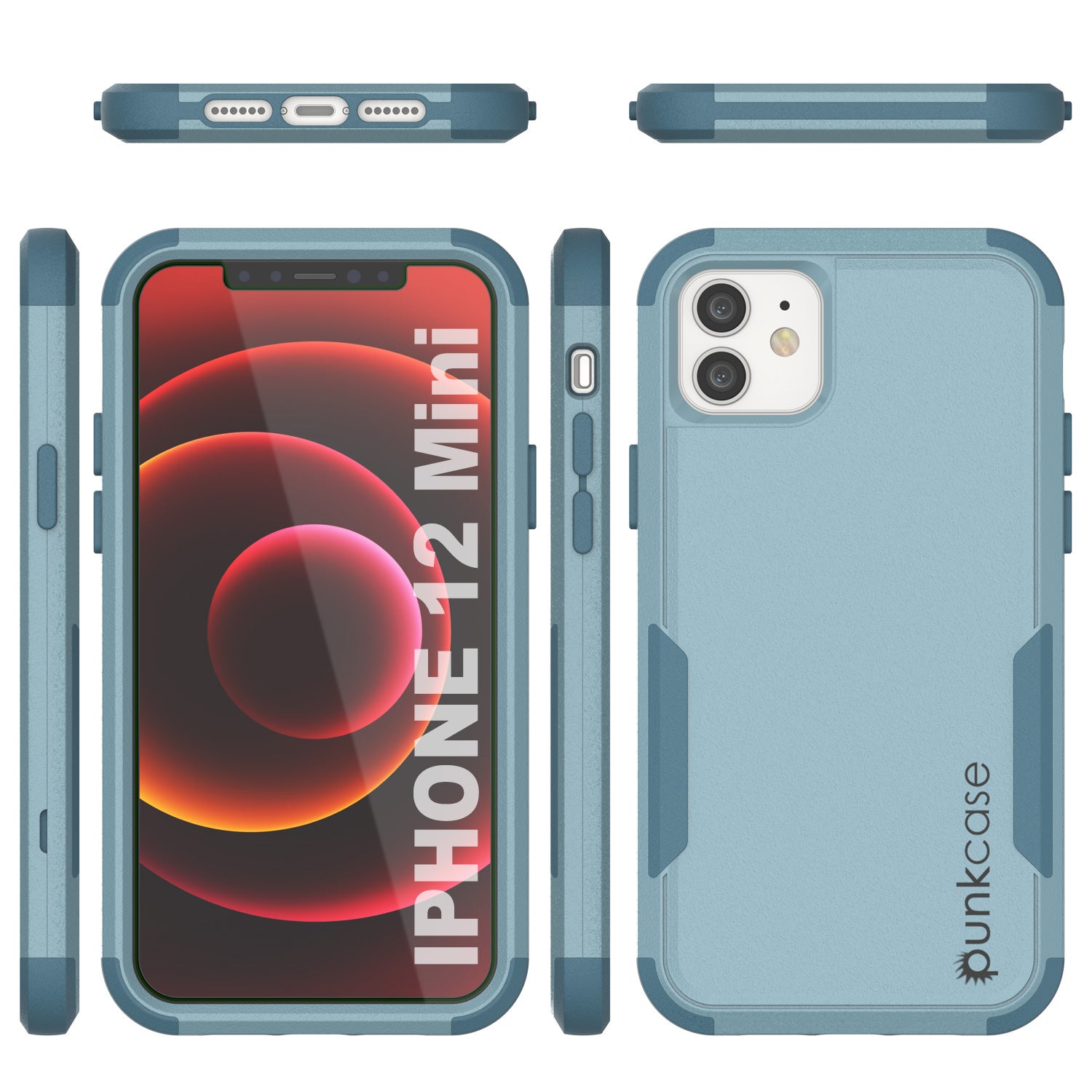 Punkcase for iPhone 12 Mini Belt Clip Multilayer Holster Case [Patron Series] [Mint]