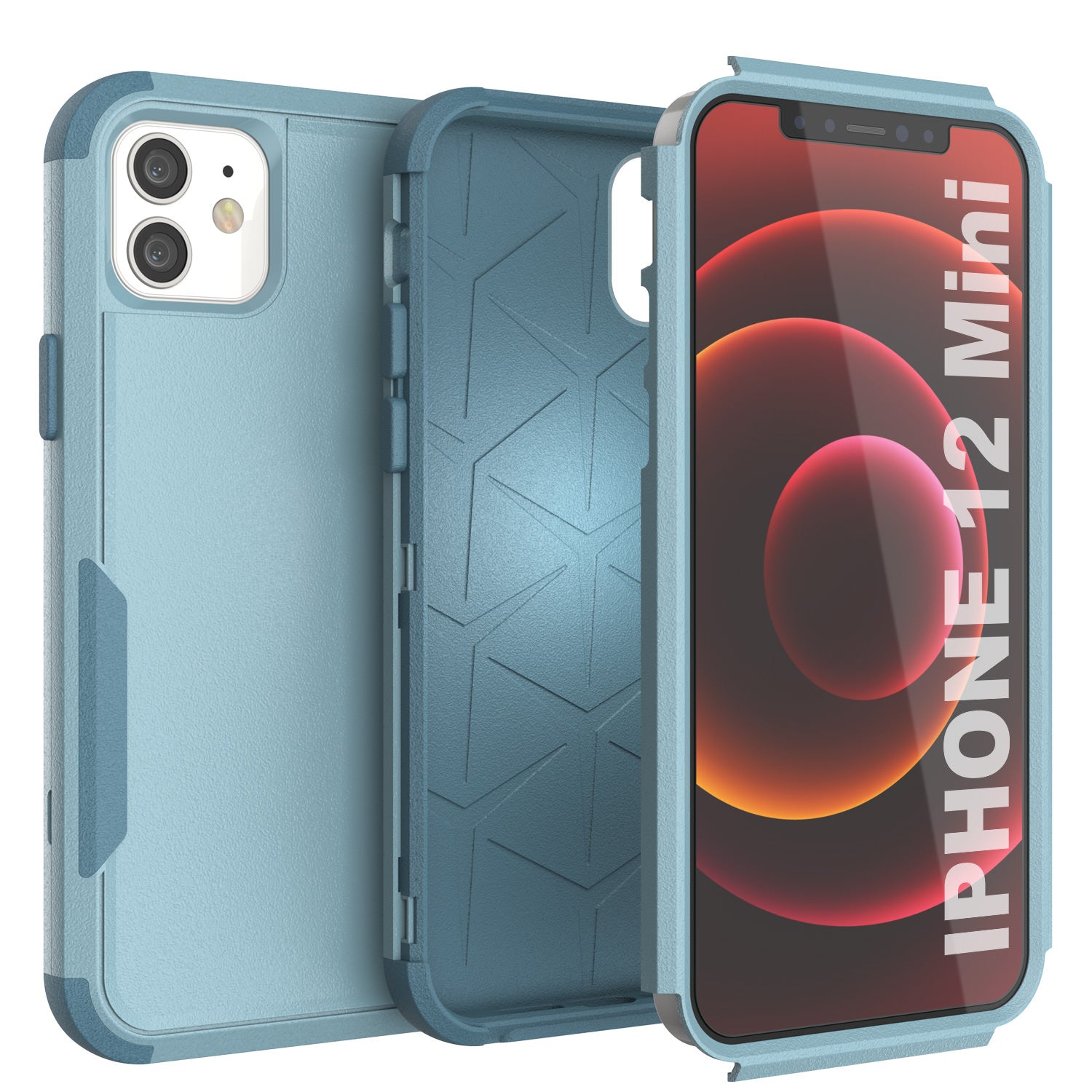 Punkcase for iPhone 12 Mini Belt Clip Multilayer Holster Case [Patron Series] [Mint]