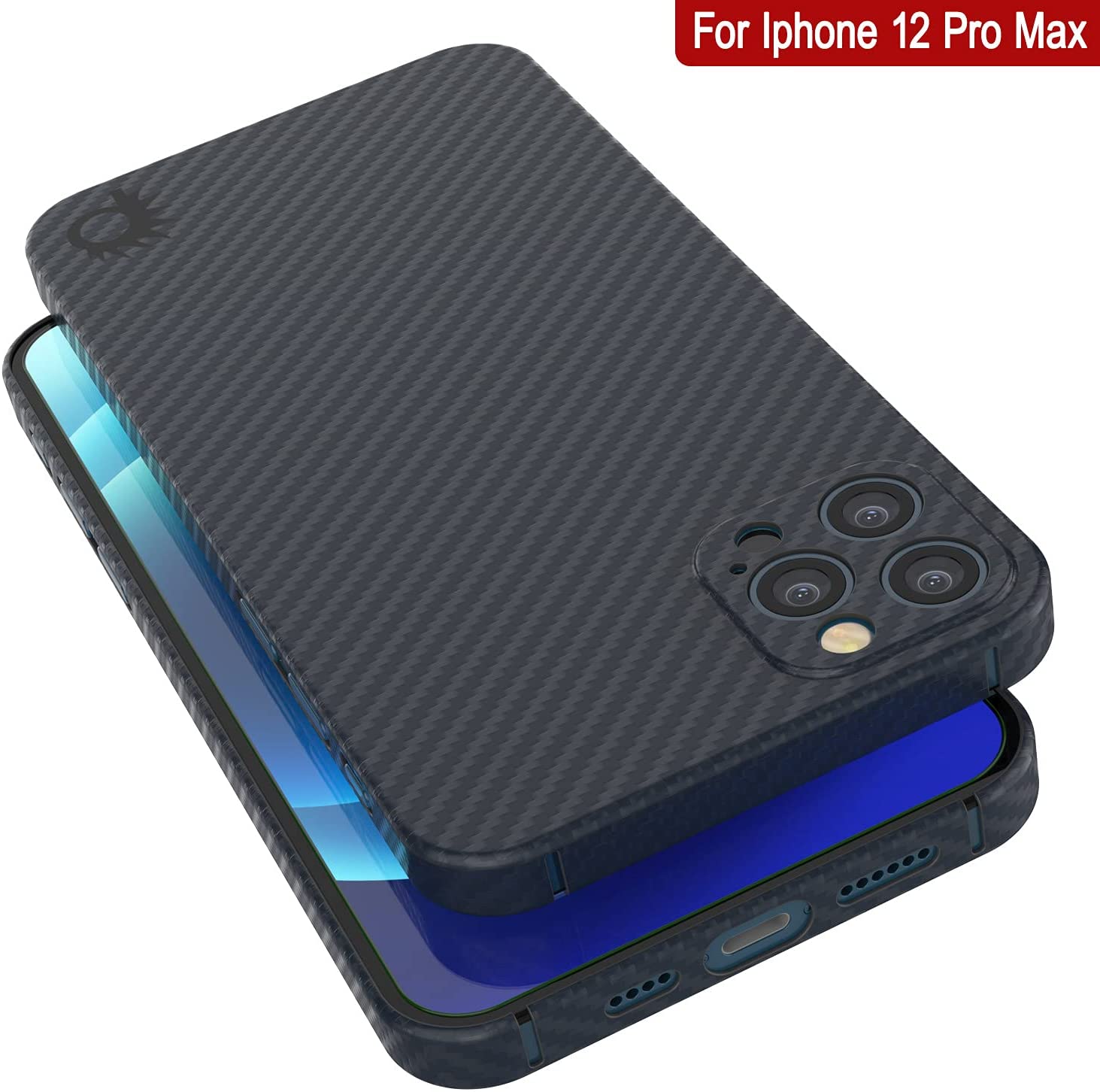 Punkcase iPhone 12 Pro Max Carbon Fiber Case [AramidShield Series] Ultra Slim & Light Kevlar