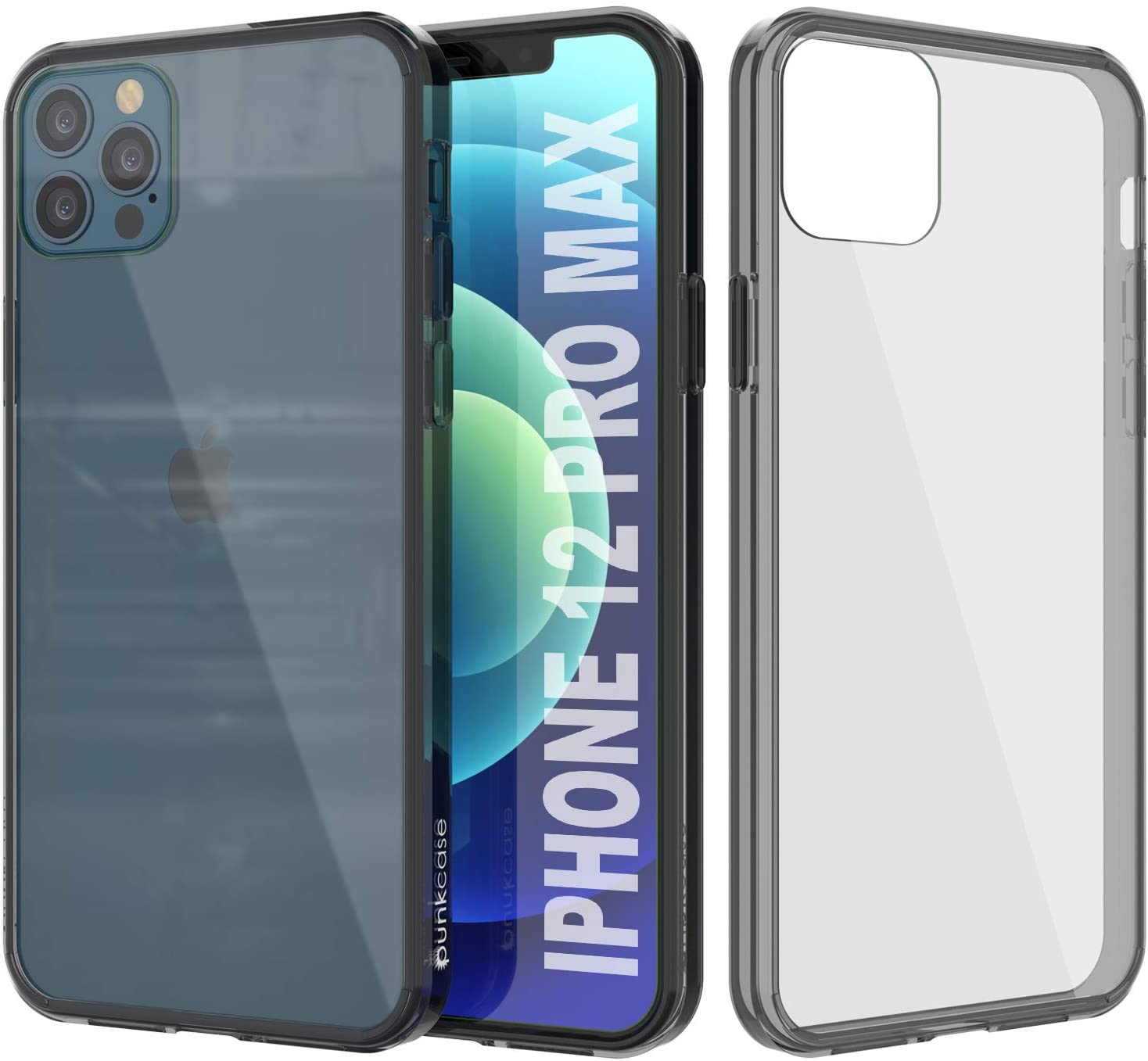 iPhone 13 Pro Max Case Punkcase® LUCID 2.0 Crystal Black Series w/ PUNK SHIELD Screen Protector | Ultra Fit