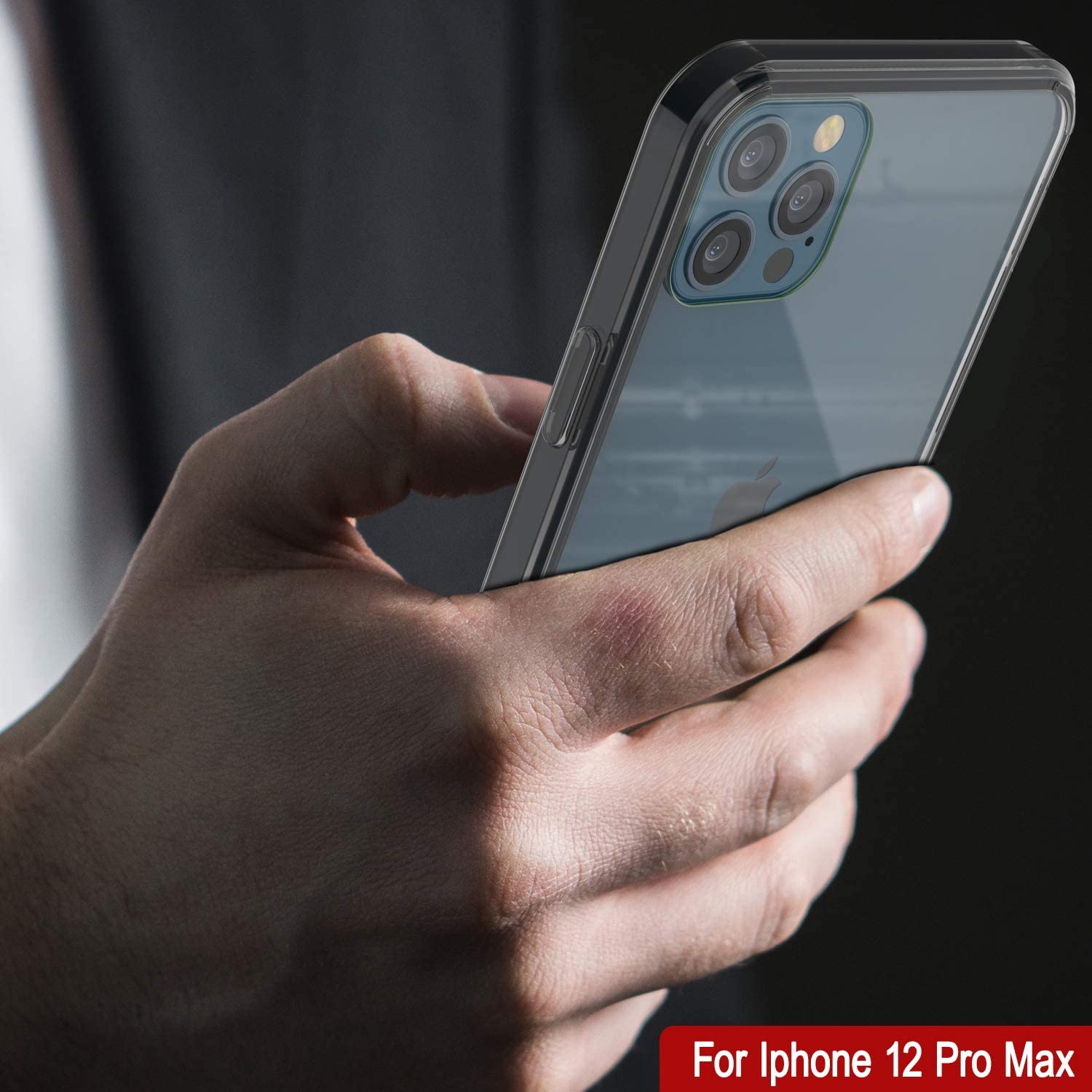 iPhone 12 Pro Max Case Punkcase® LUCID 2.0 Crystal Black Series w/ PUNK SHIELD Screen Protector | Ultra Fit