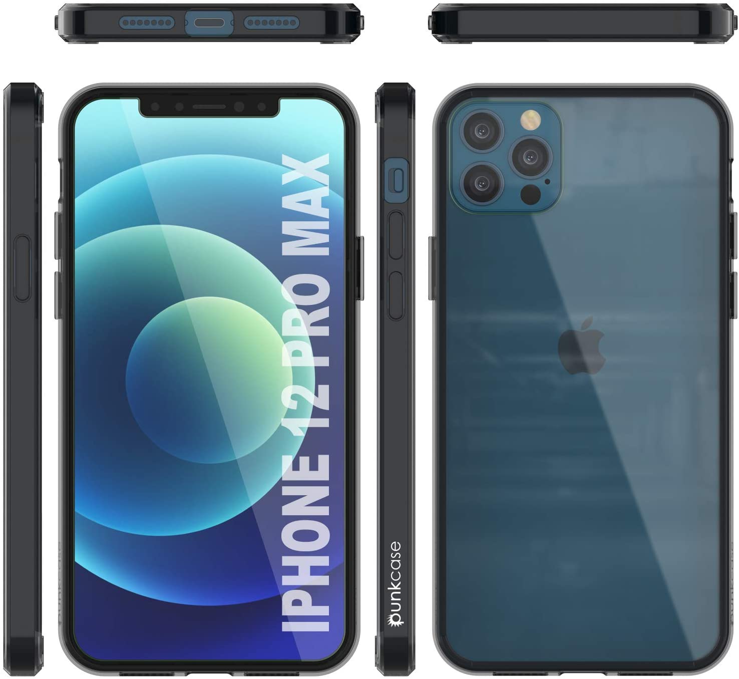 iPhone 13 Pro Max Case Punkcase® LUCID 2.0 Crystal Black Series w/ PUNK SHIELD Screen Protector | Ultra Fit