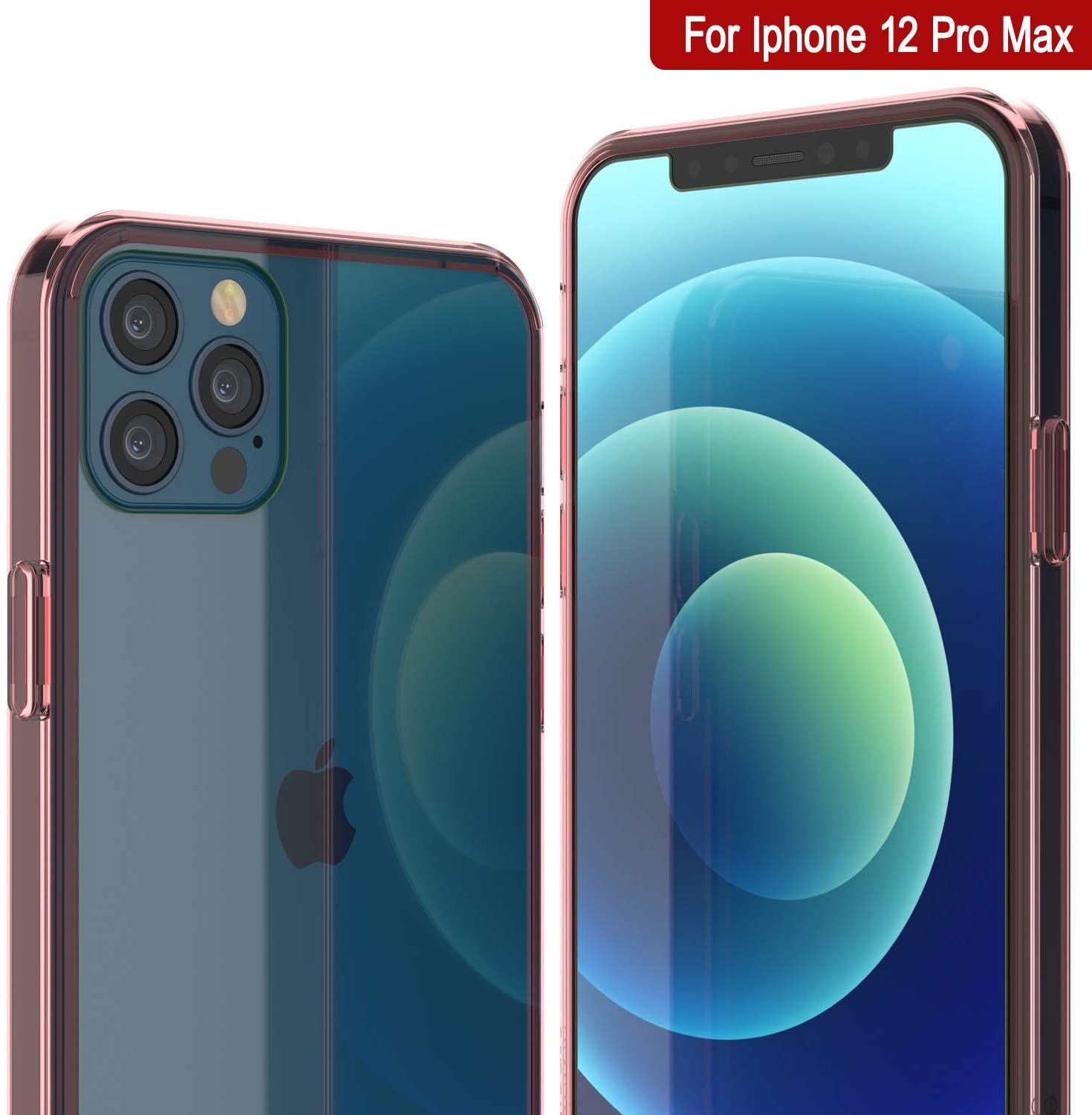 iPhone 13 Pro Max Case Punkcase® LUCID 2.0 Crystal Pink Series w/ PUNK SHIELD Screen Protector | Ultra Fit