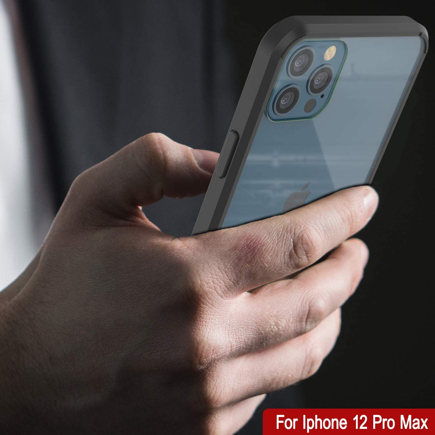 iPhone 12 Pro Max Case Punkcase® LUCID 2.0 Black Series w/ PUNK SHIELD Screen Protector | Ultra Fit