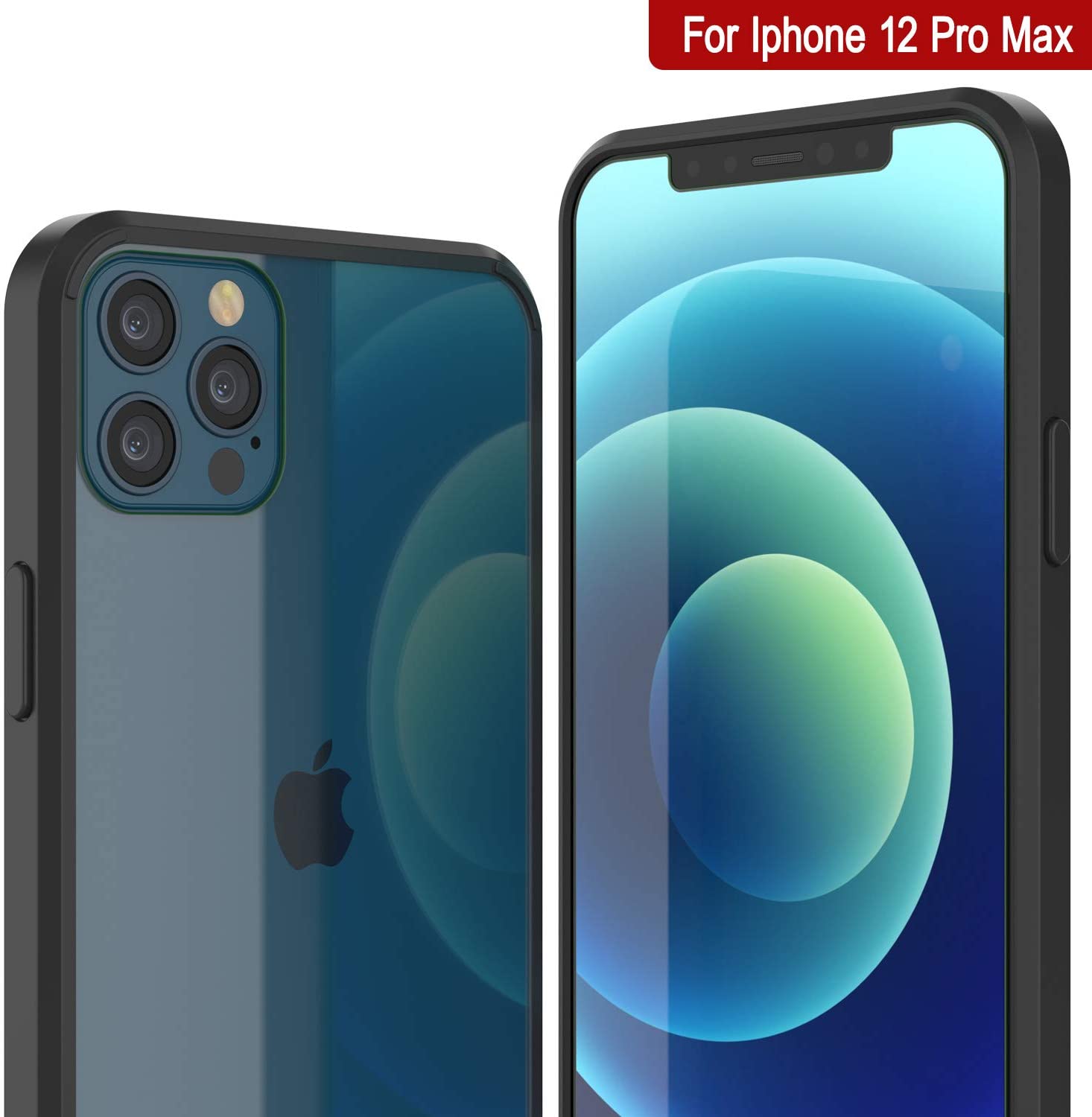 iPhone 12 Pro Max Case Punkcase® LUCID 2.0 Black Series w/ PUNK SHIELD Screen Protector | Ultra Fit