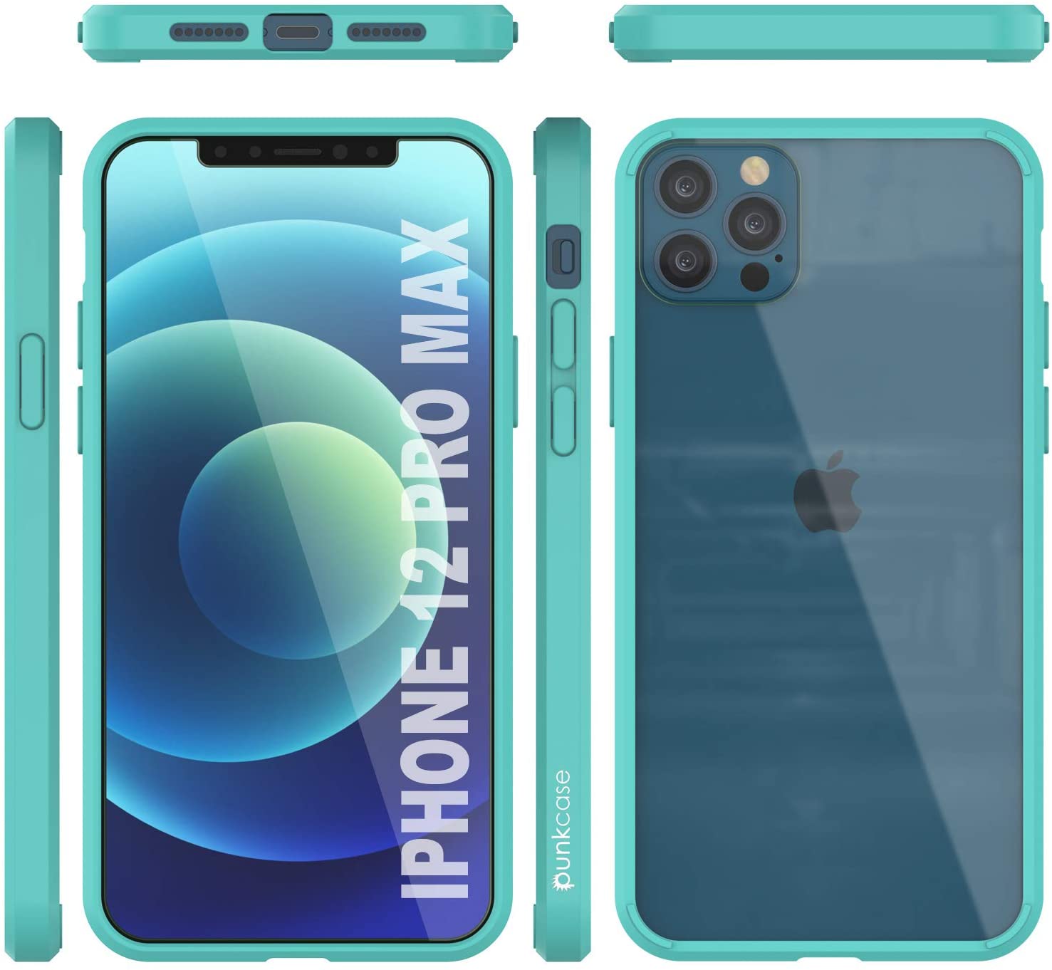 iPhone 12 Pro Max Case Punkcase® LUCID 2.0 Teal Series w/ PUNK SHIELD Screen Protector | Ultra Fit