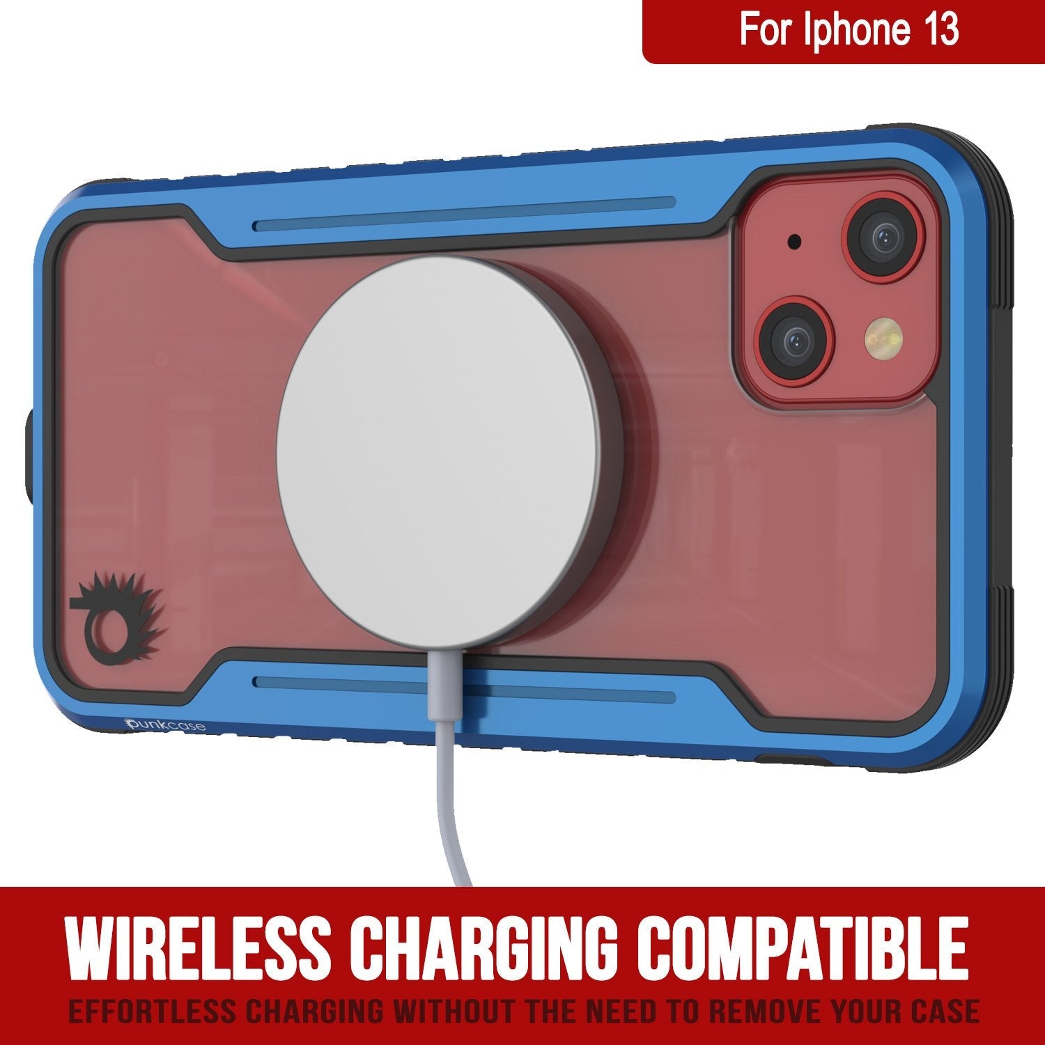 Punkcase iPhone 13 ravenger Case Protective Military Grade Multilayer Cover [Navy Blue]